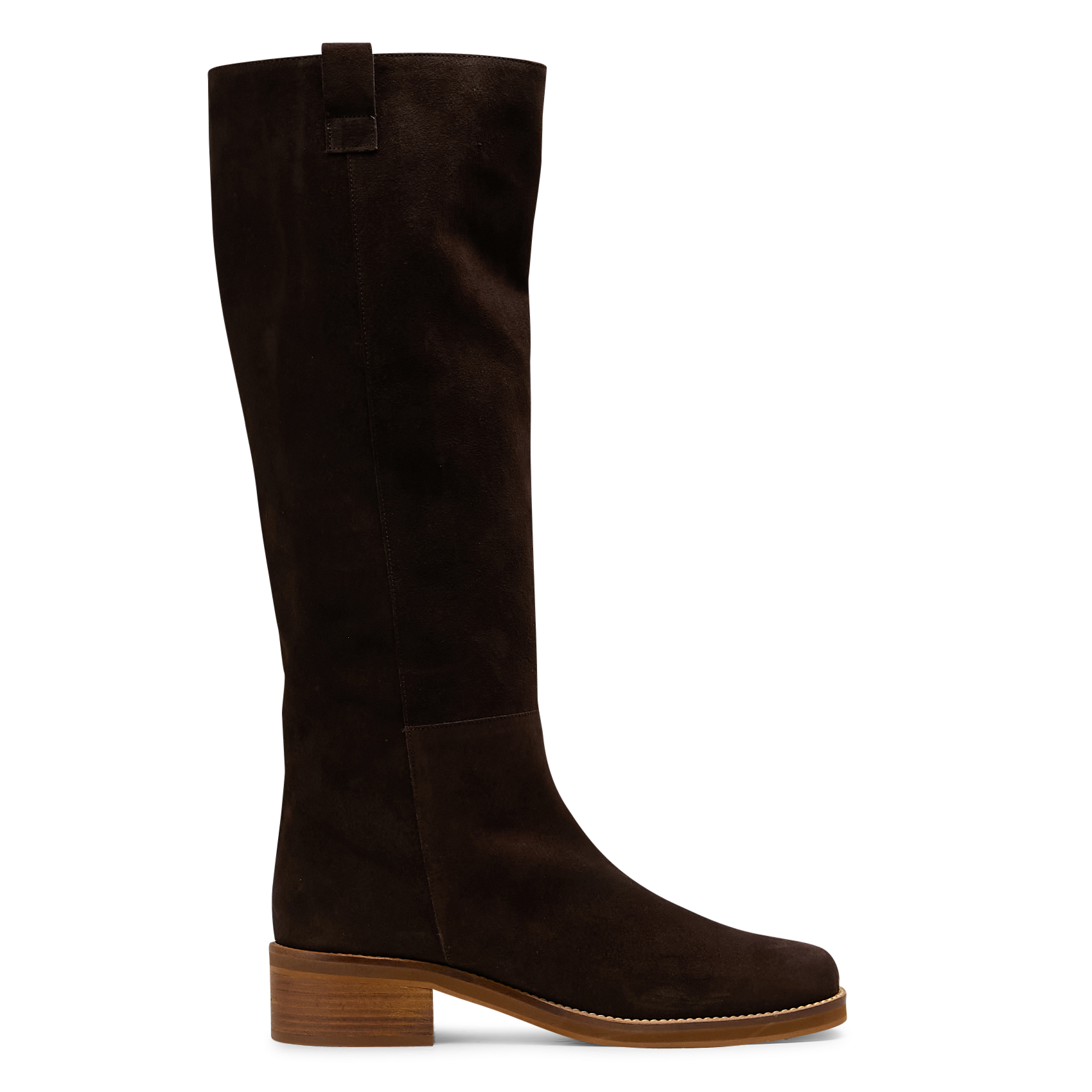 Bottes hautes en cuir velours MAISON 123