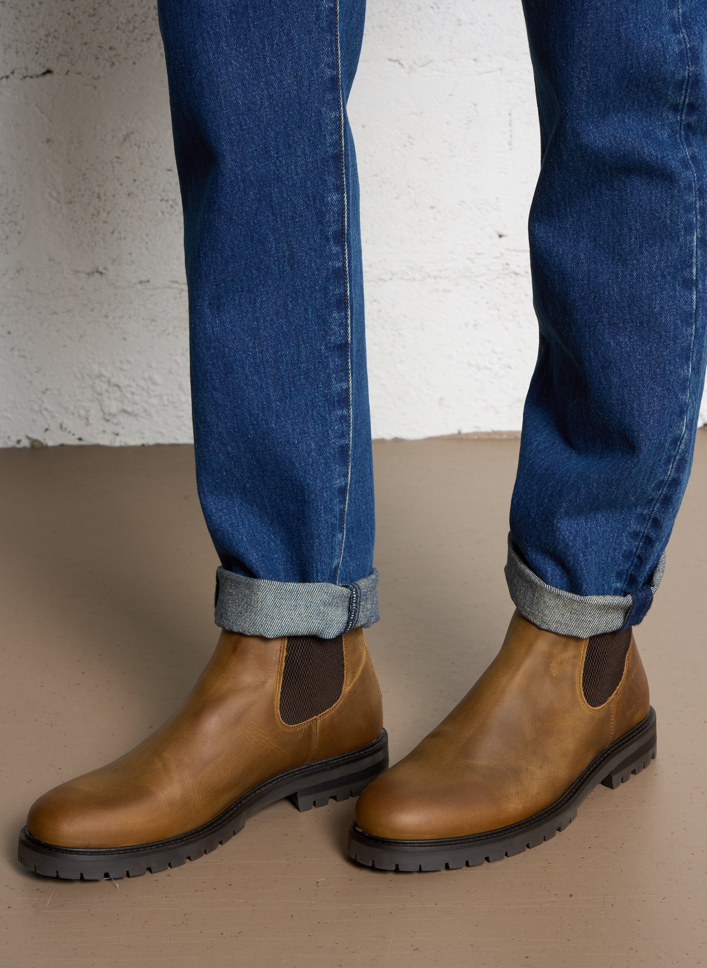 Bottines Chelsea en cuir SCHMOOVE Marron