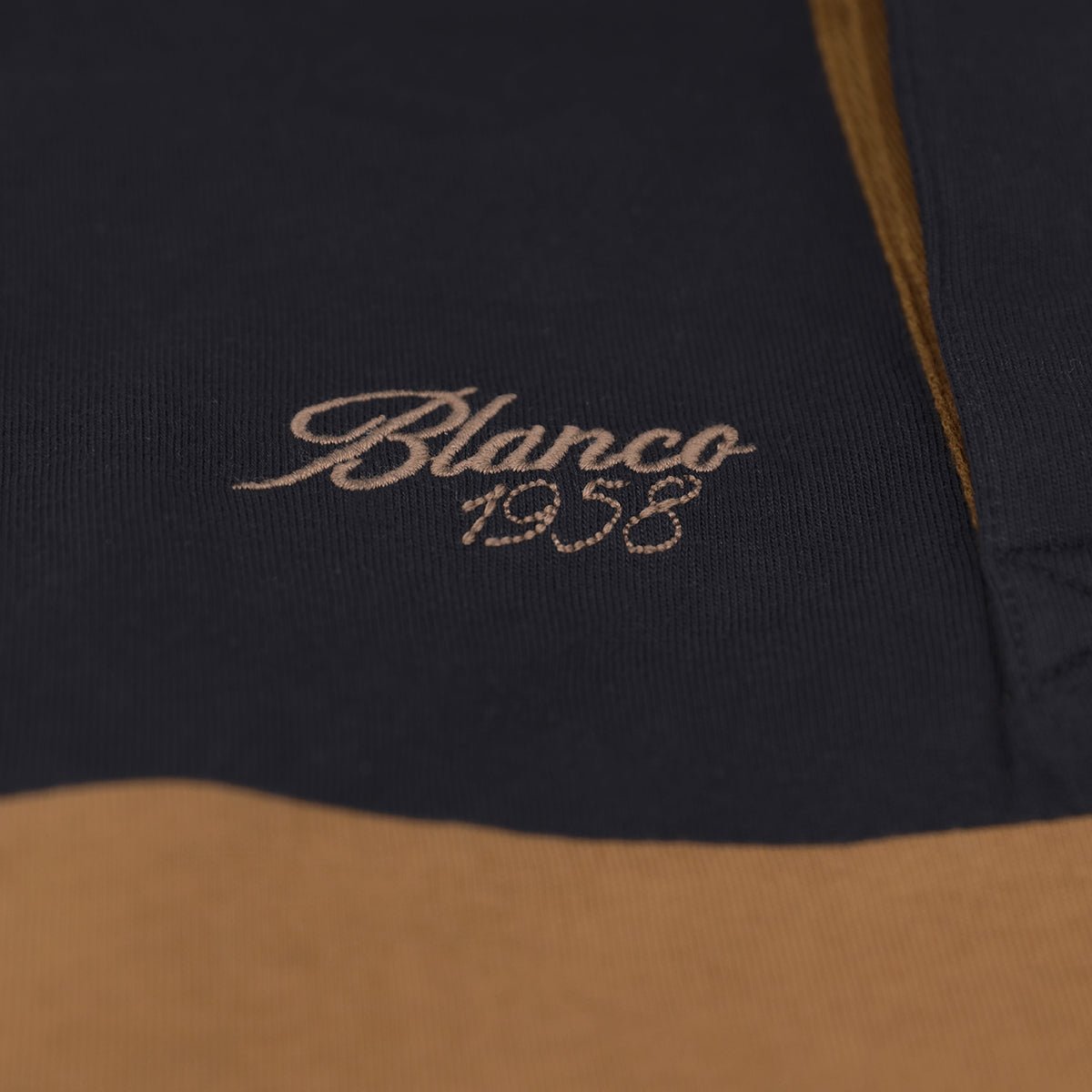 Long-sleeved embroidered rugby jersey - back SERGE BLANCO Black