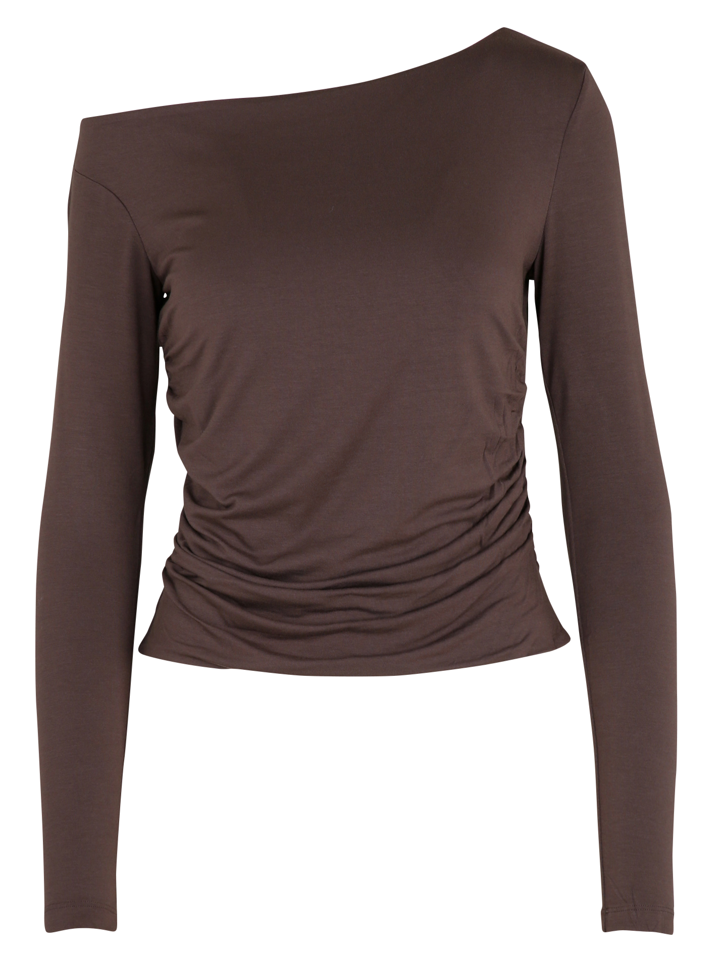 Boat neck top with gathers KOOKAI Brown