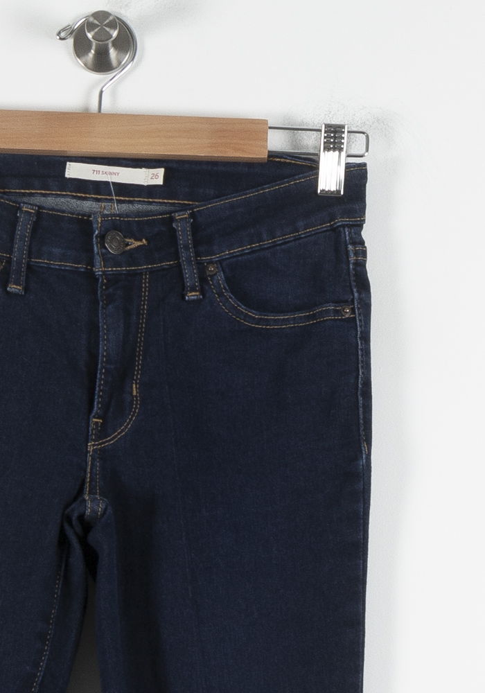 Cropped slim jeans with studs LEVI'S - Seconde main Blue