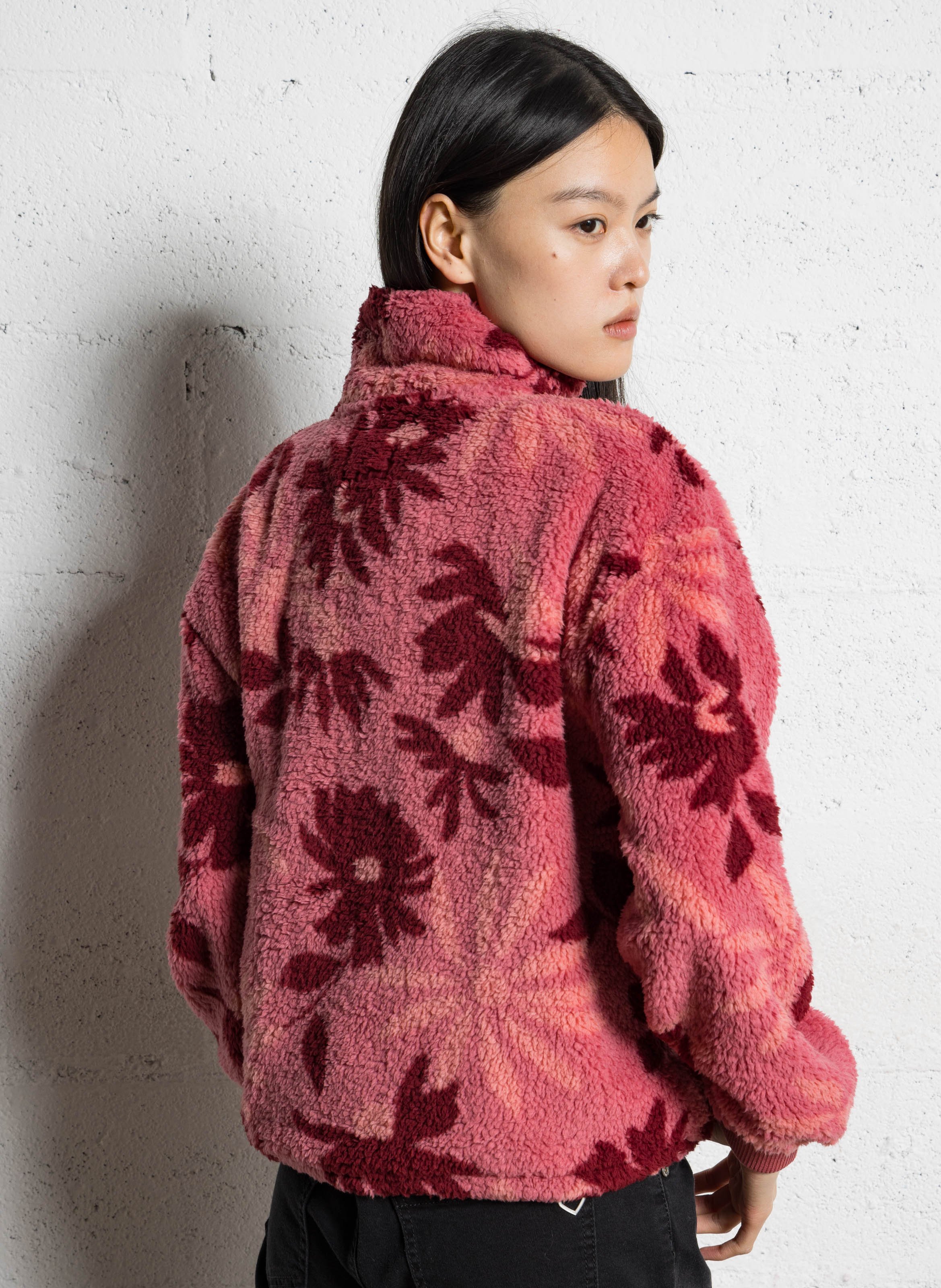 Sweat oversize col montant à imprimé BILLABONG Rose