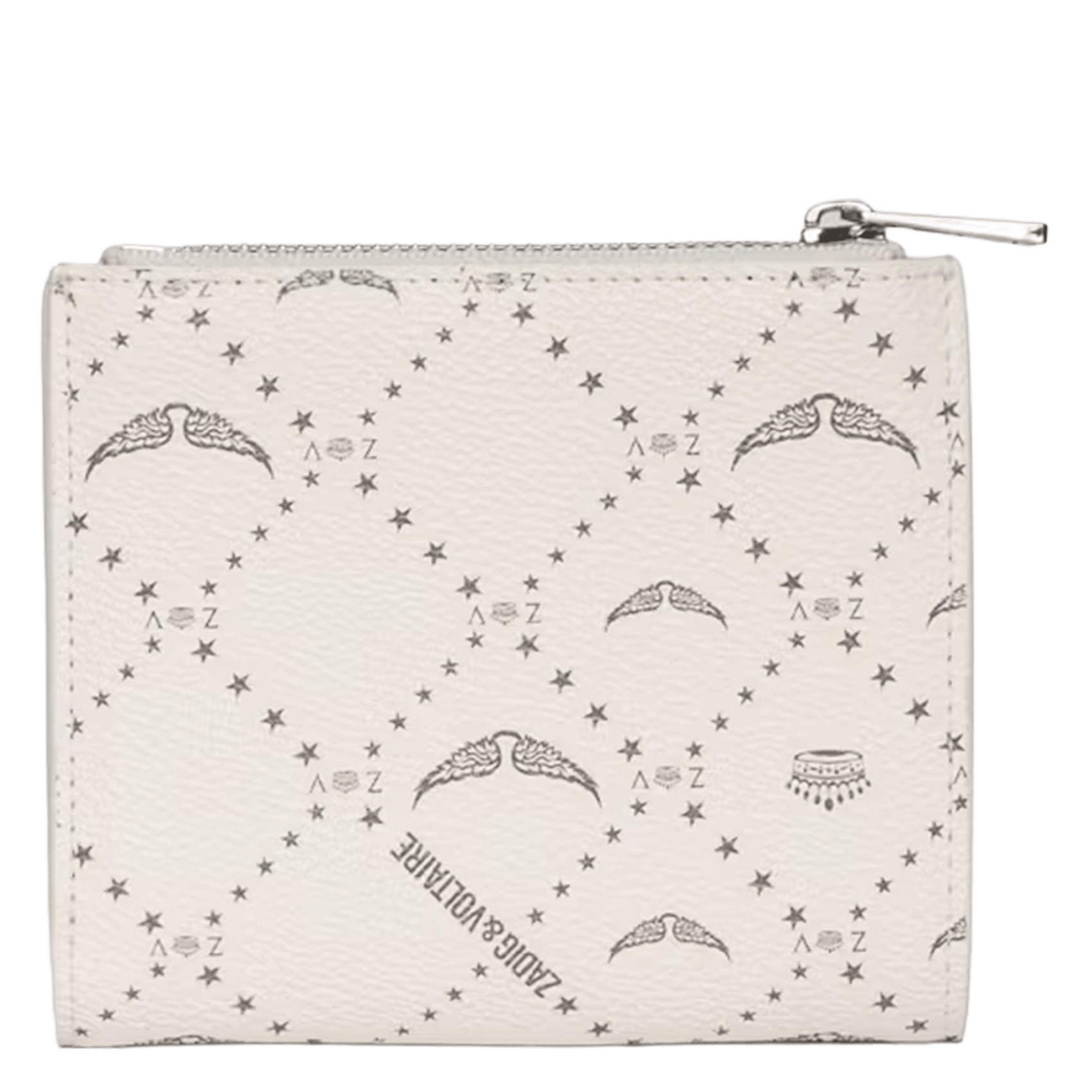 Portefeuille imprimé zippé ZADIG&VOLTAIRE White