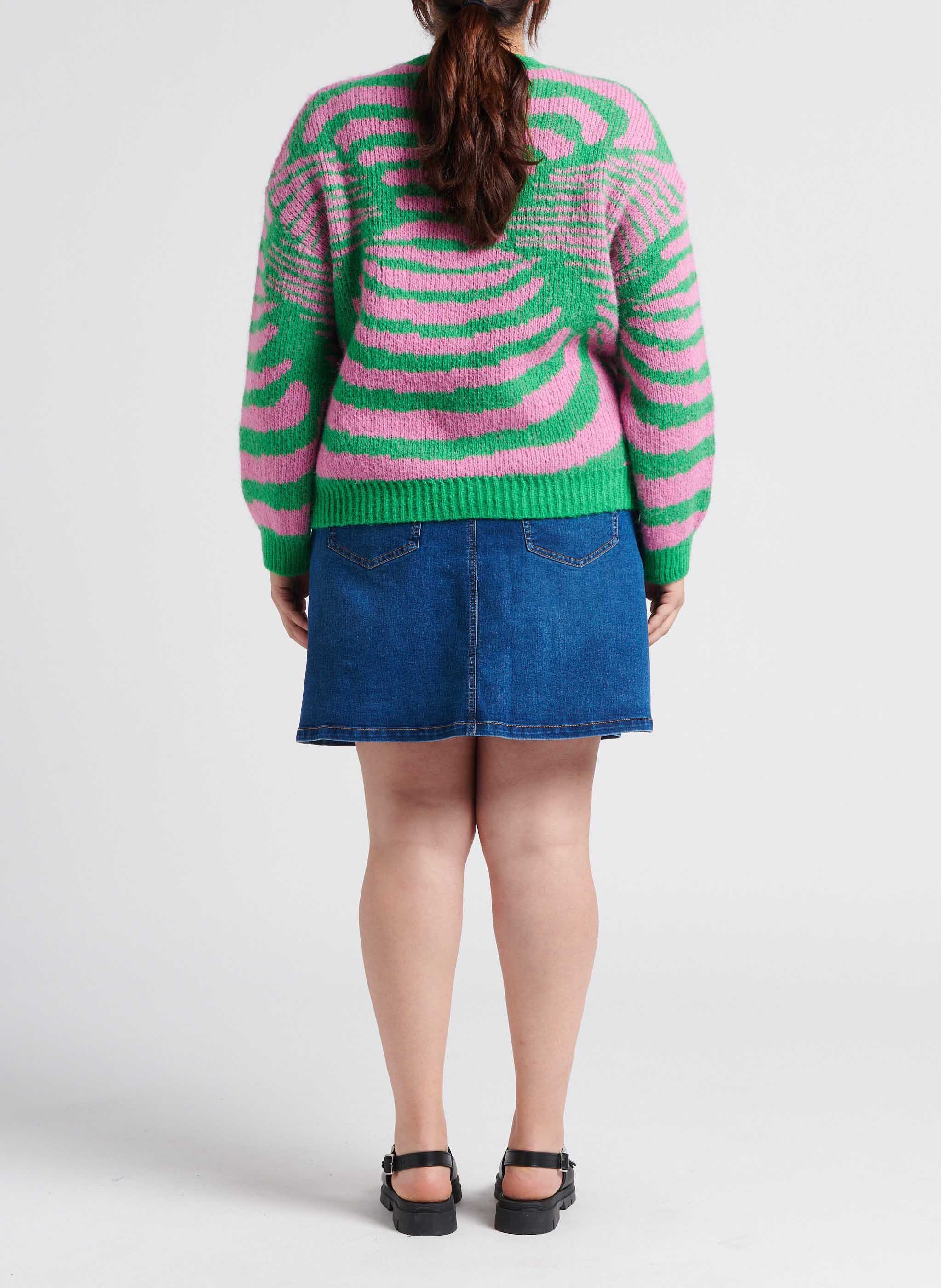 Pull bicolore à col rond   VERO MODA CURVE Vert