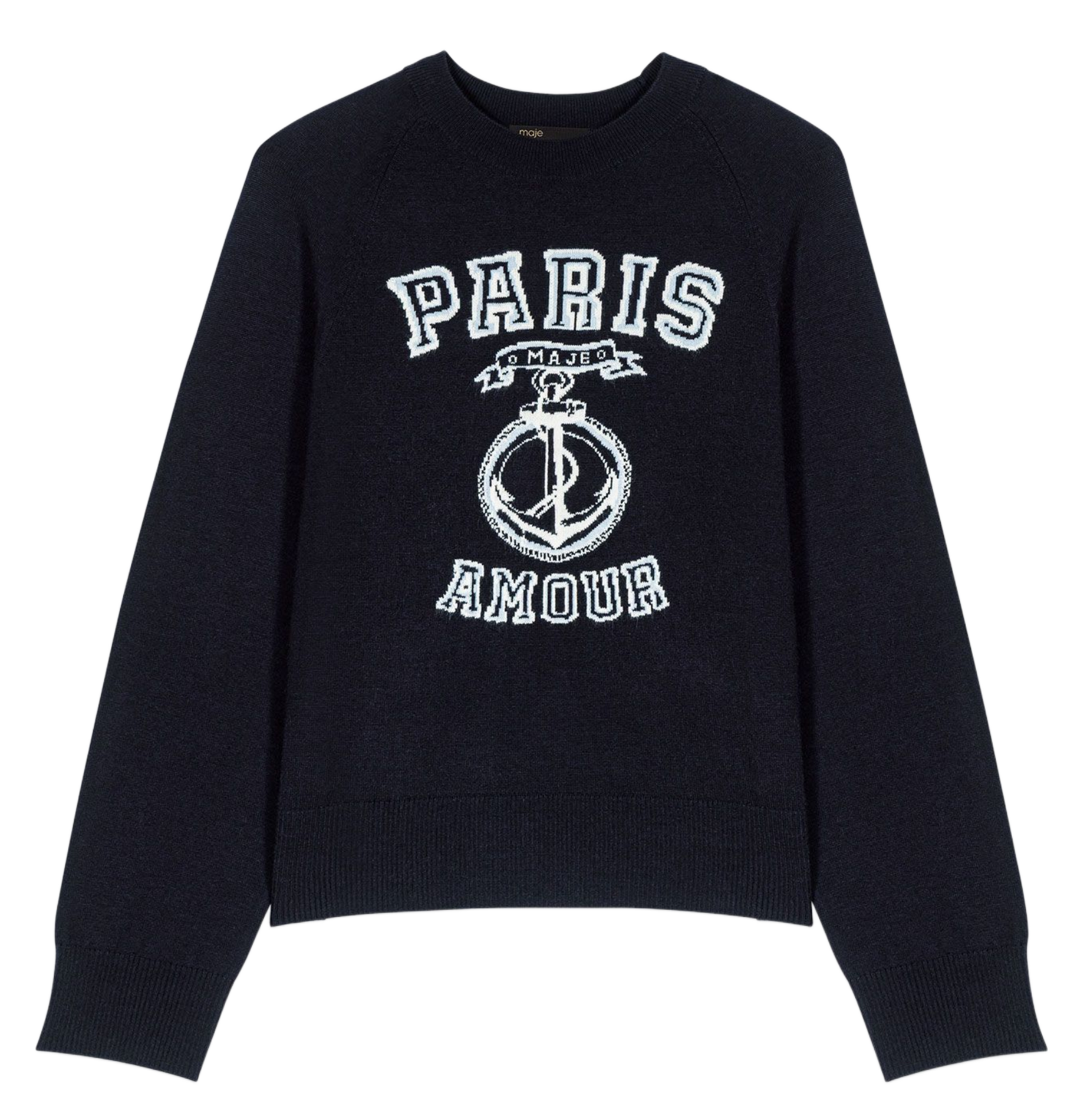 Round-neck sweater MAJE Blue