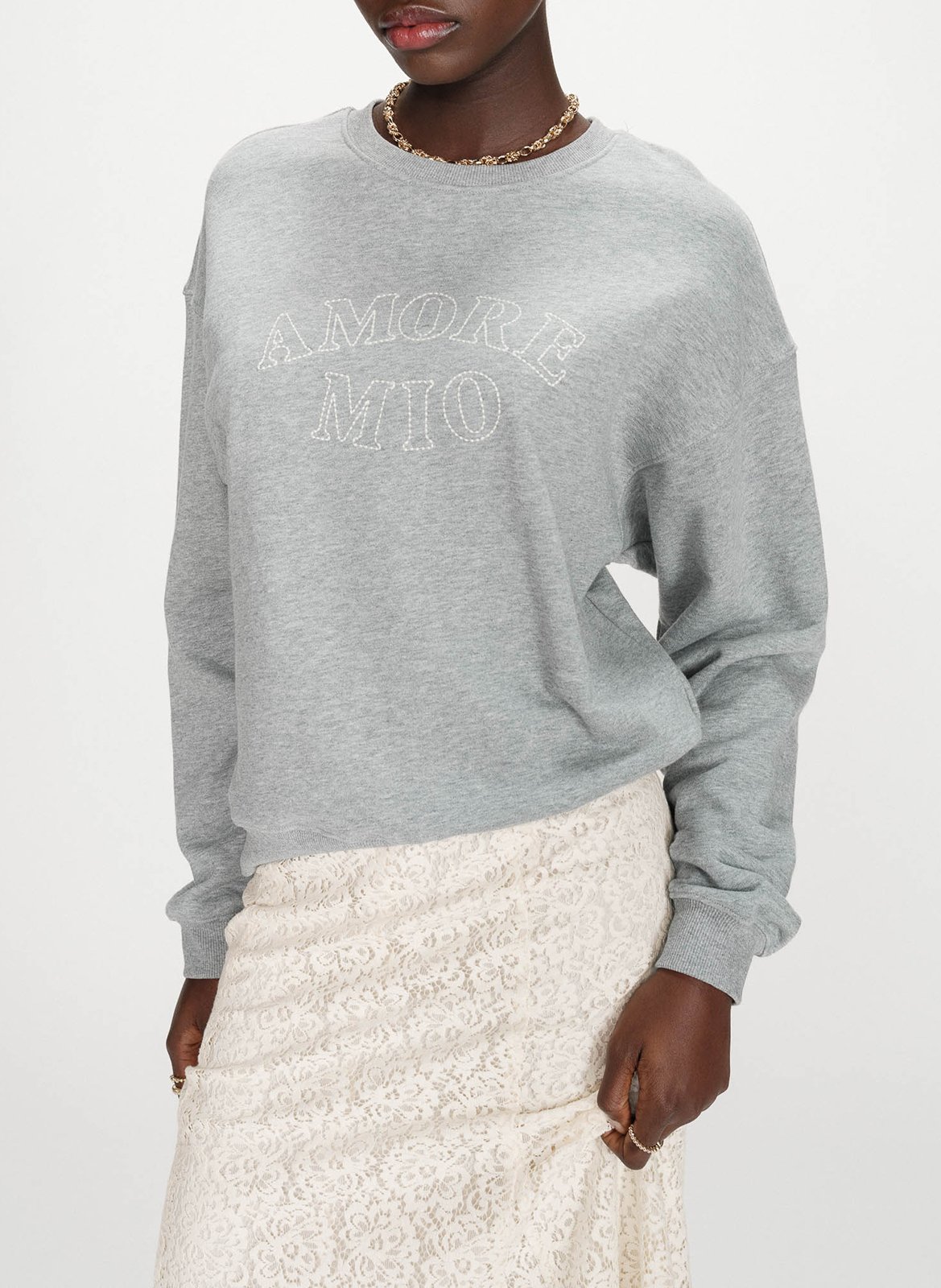 Cotton round-neck sweatshirt GRACE ET MILA