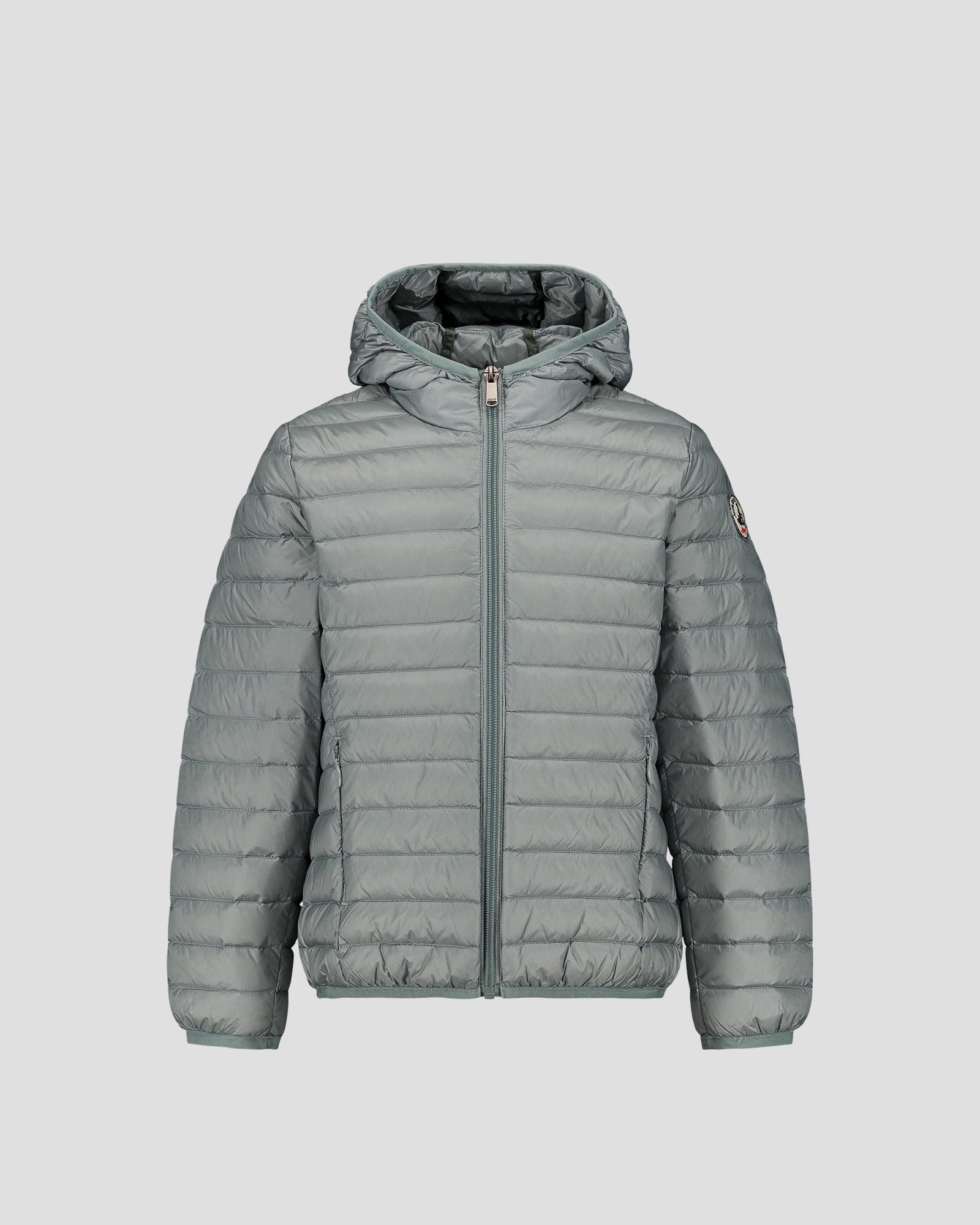 Hugo lightweight hooded child's puffer coat JOTT Grey