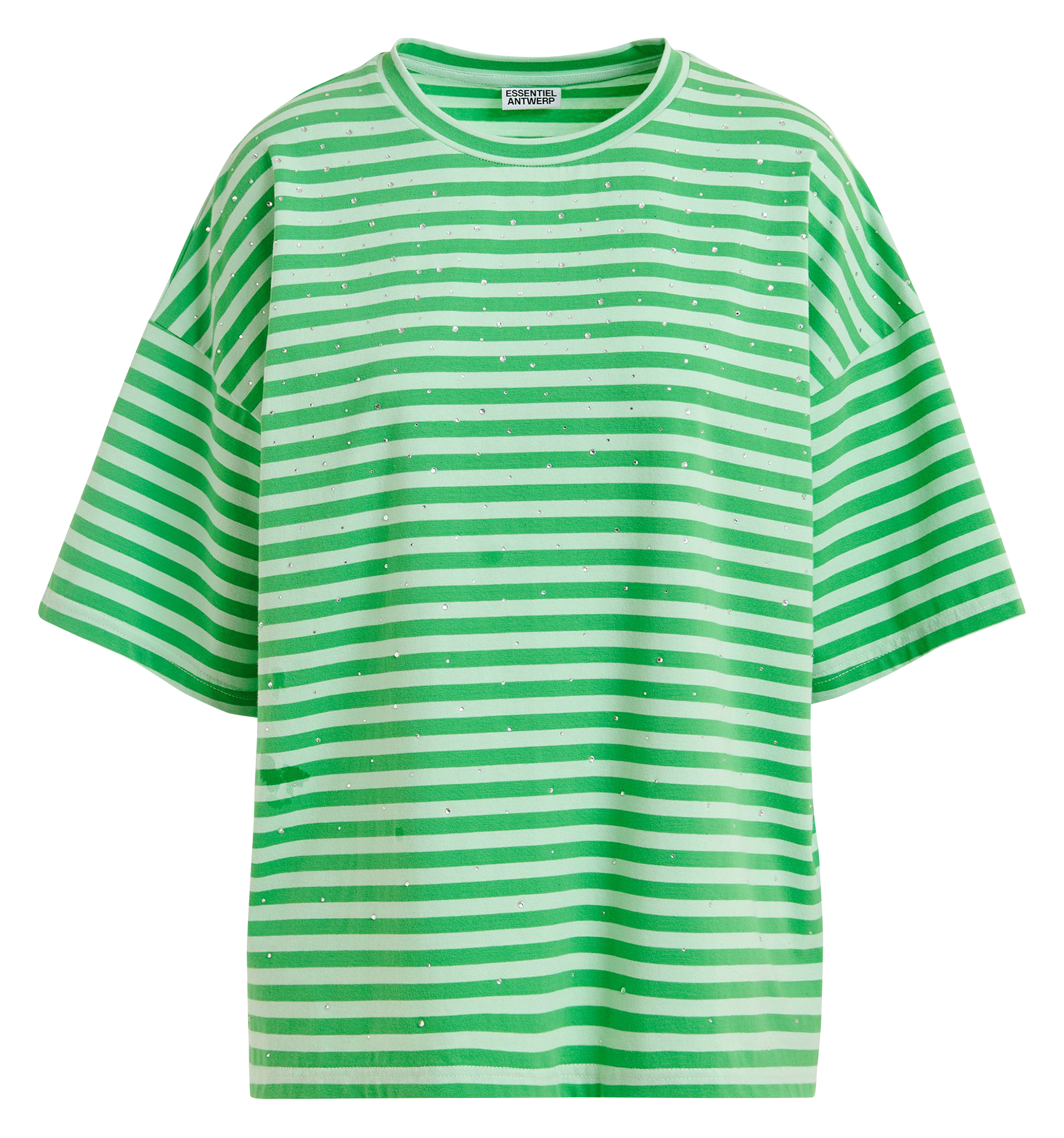 Tee-shirt oversize rayé à strass ESSENTIEL ANTWERP Bleu