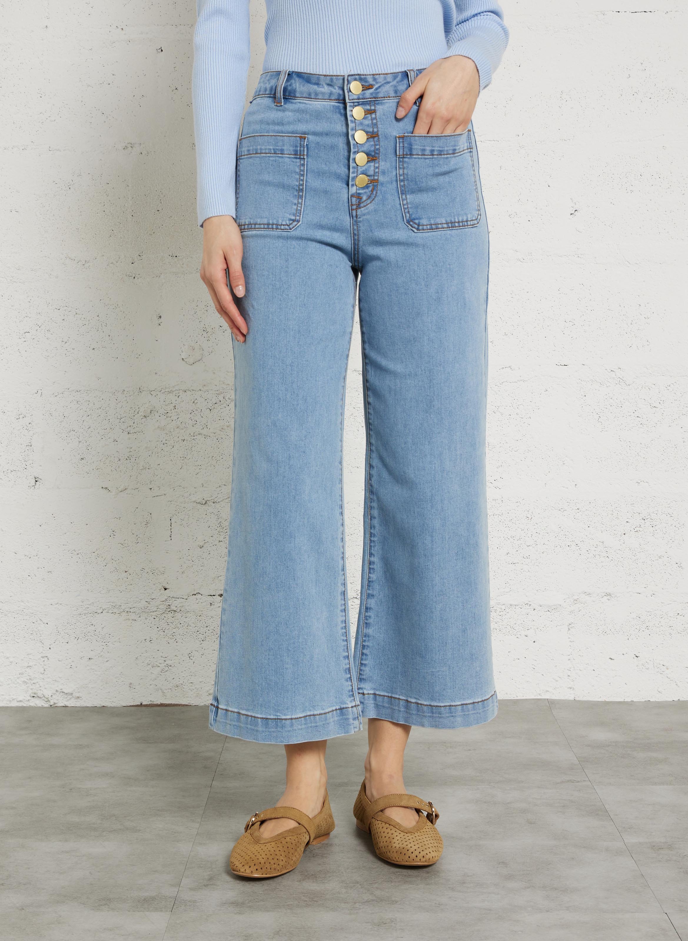 Jean large en coton mélangé LA PETITE ETOILE Bleu