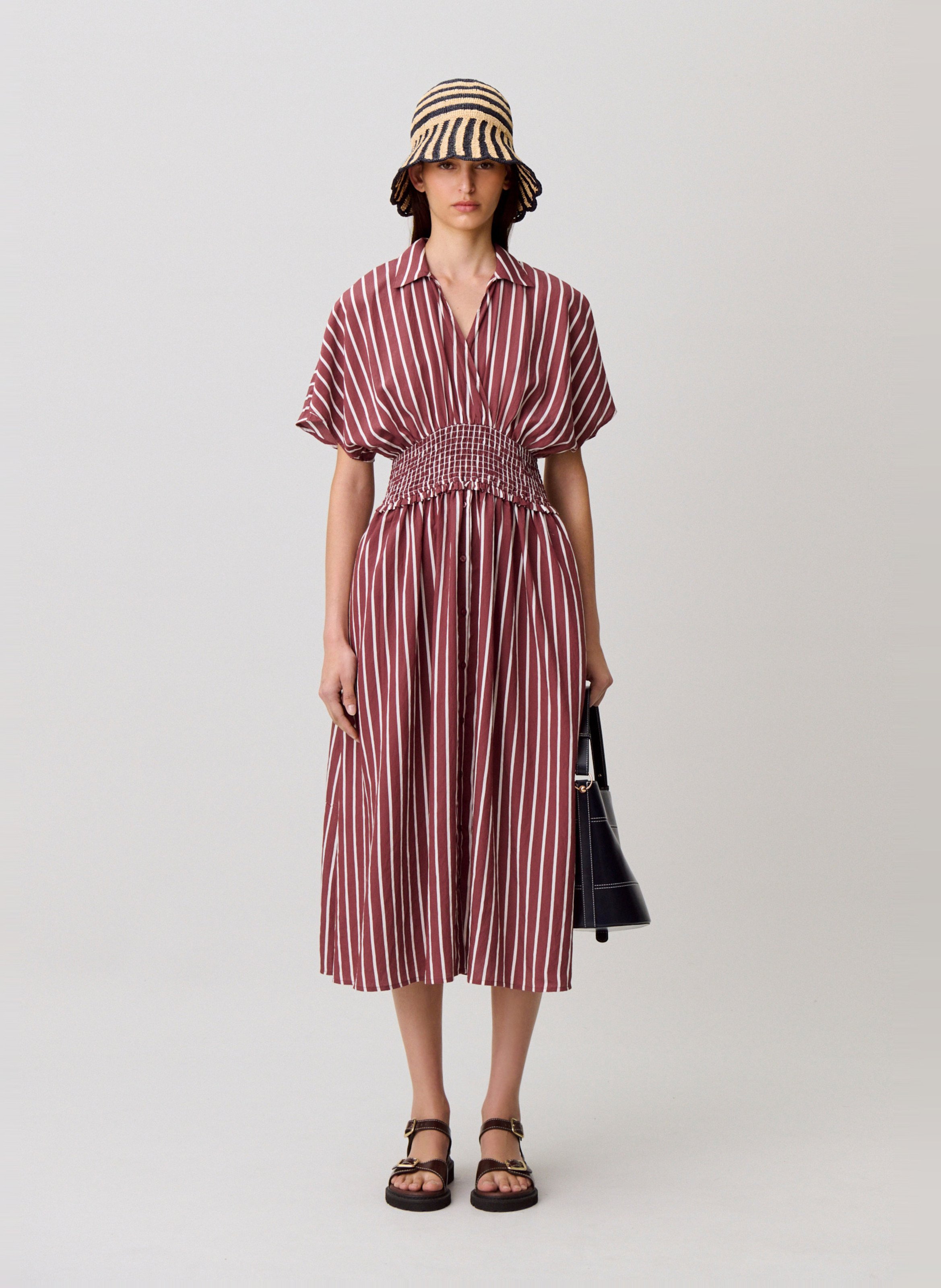 Striped fitted midi dress CLAUDIE PIERLOT Multicolored