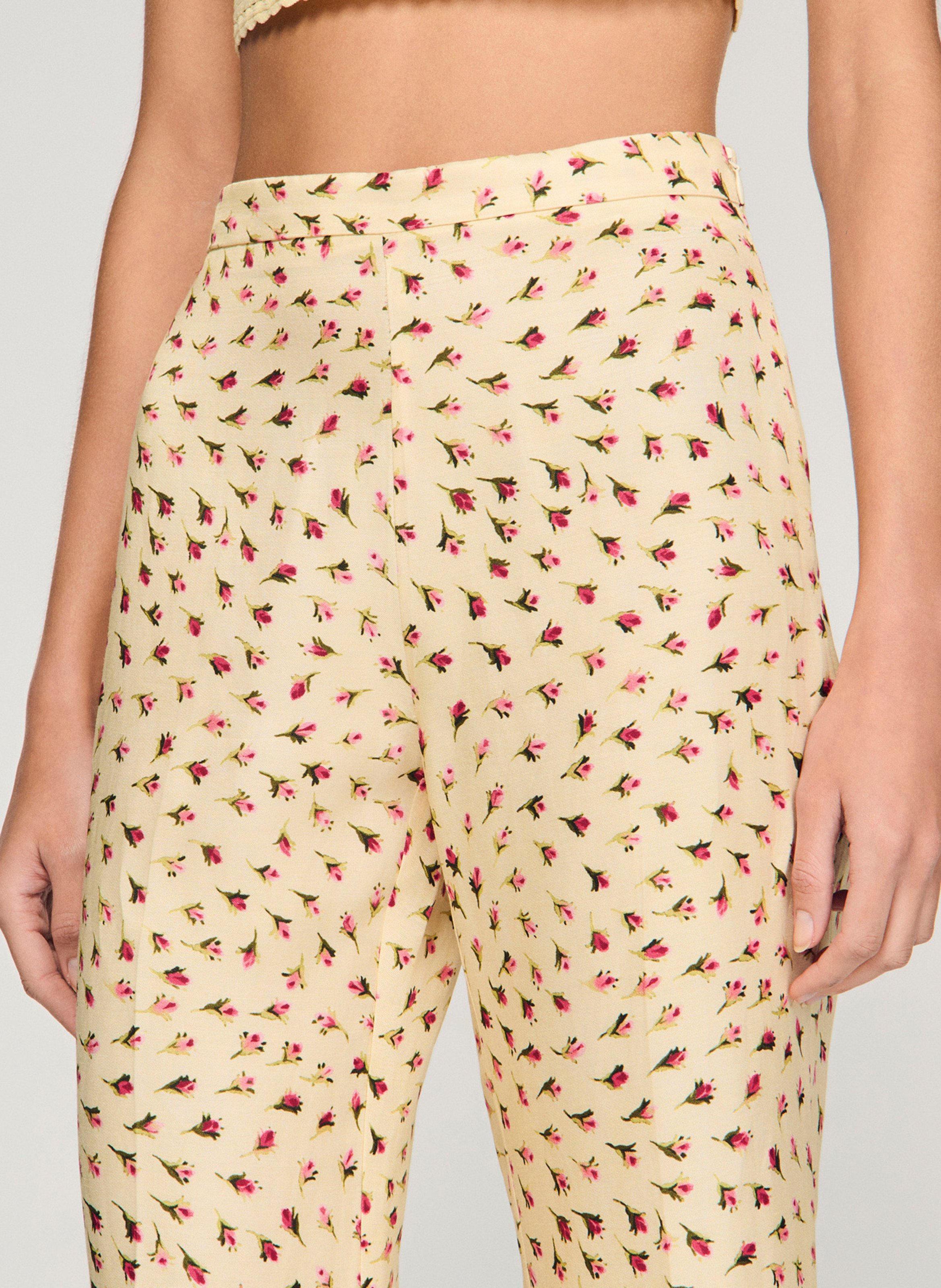 Rechte broek met print SANDRO Beige