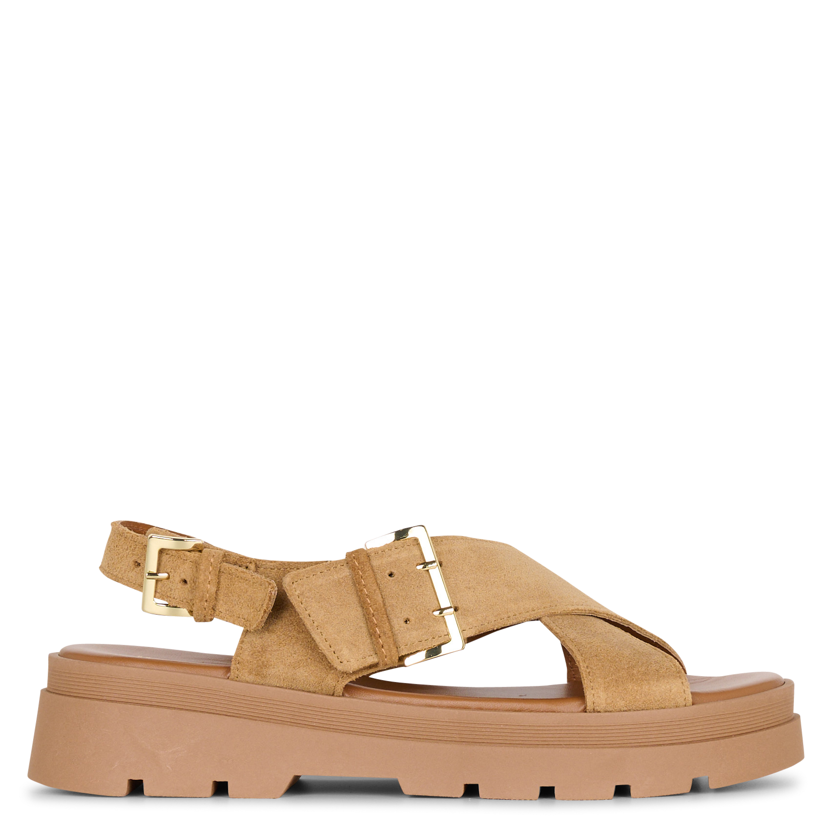 Flat soft leather sandals JB MARTIN Beige