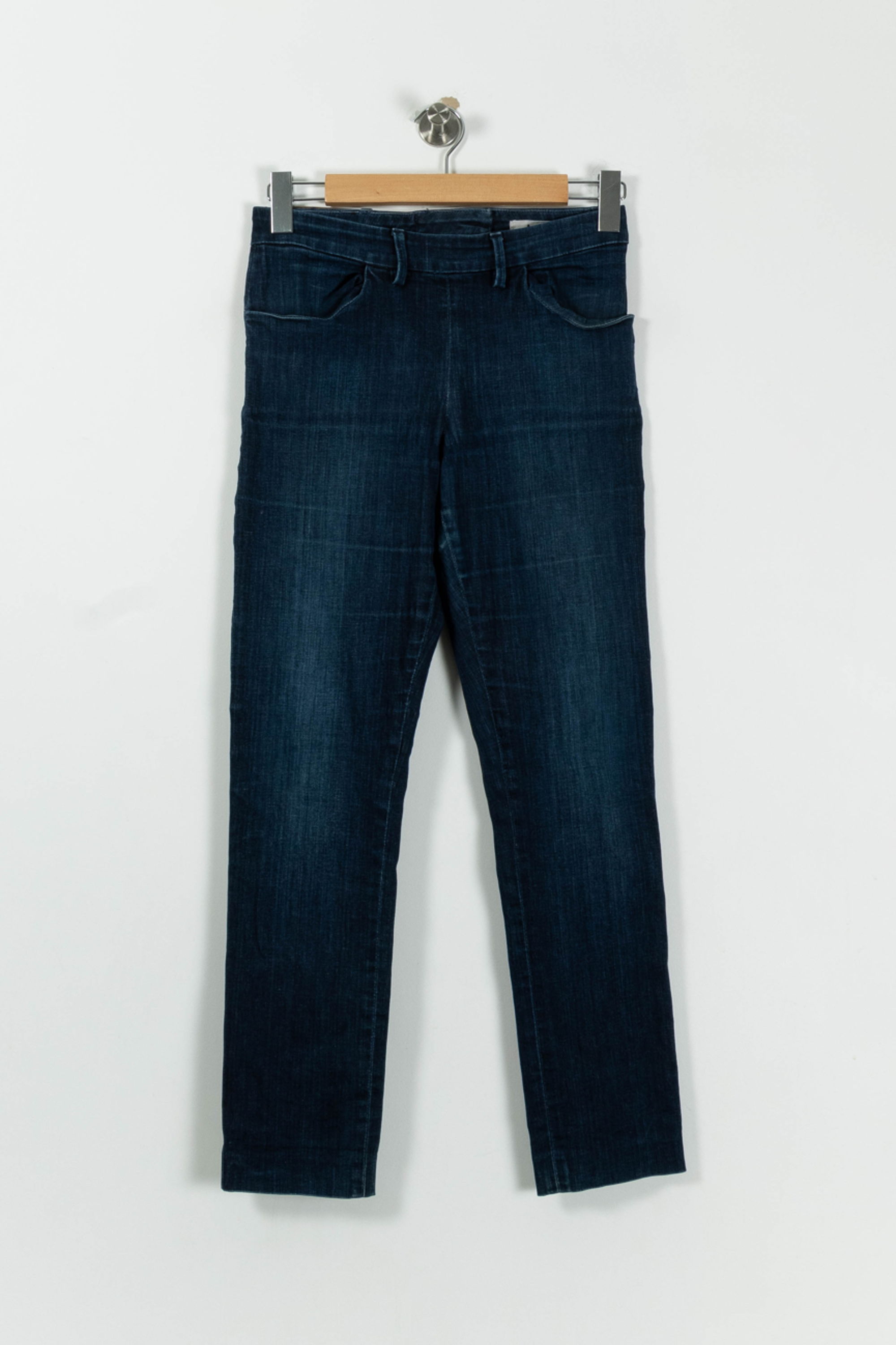 Cropped slim jeans with studs ACNE STUDIOS - Seconde Main Blue