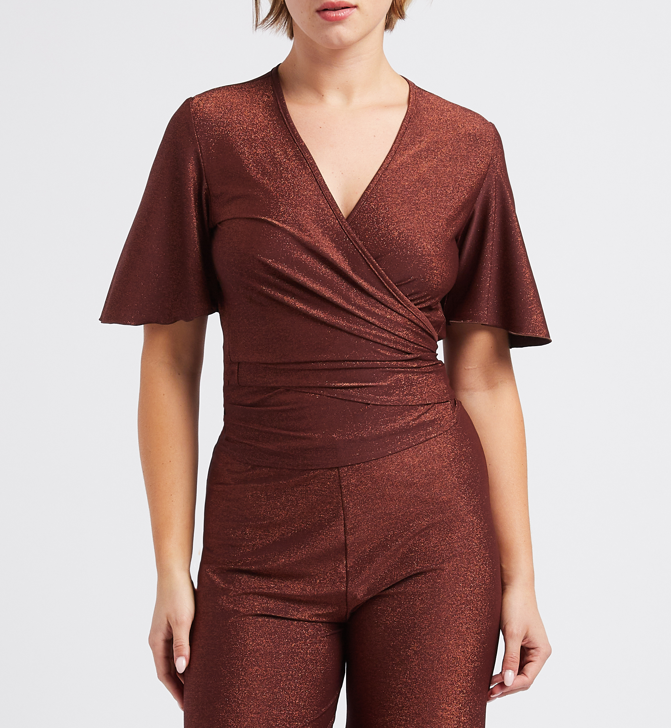 Wickel-Top mit V-Ausschnitt LA NOUVELLE Golden