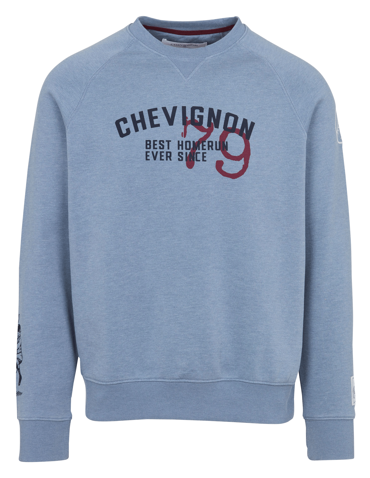 Rundhals-Sweatshirt aus Baumwoll-Mix CHEVIGNON Blau