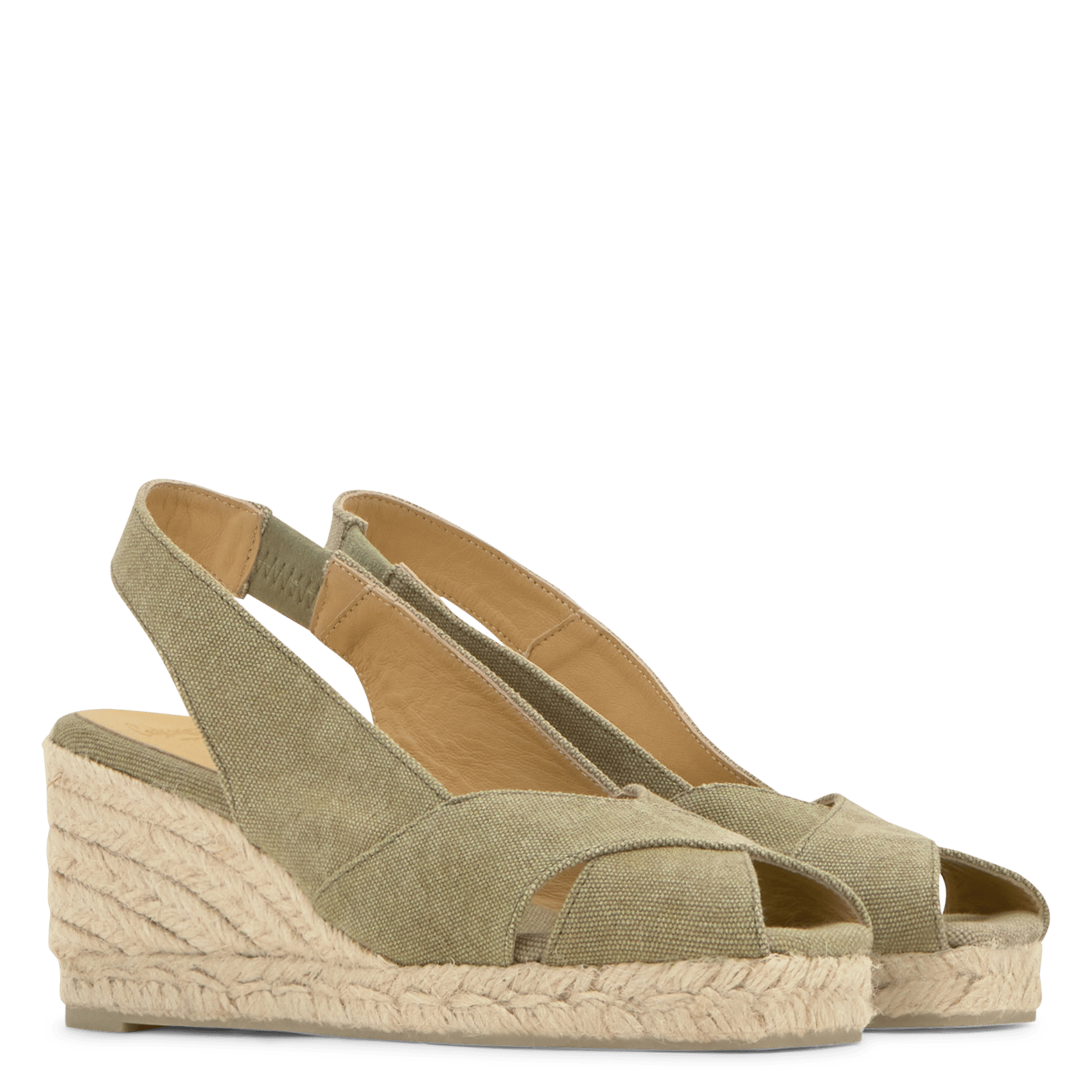 Espadrilles with organic cotton heel CASTANER Khaki
