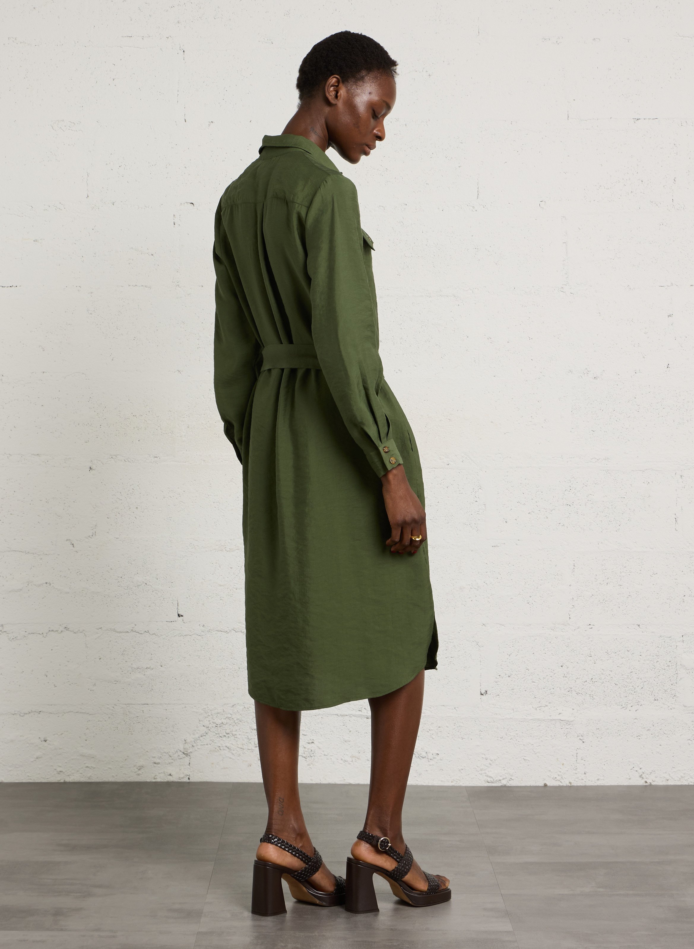 Shirt dress MAISON 123 Khaki