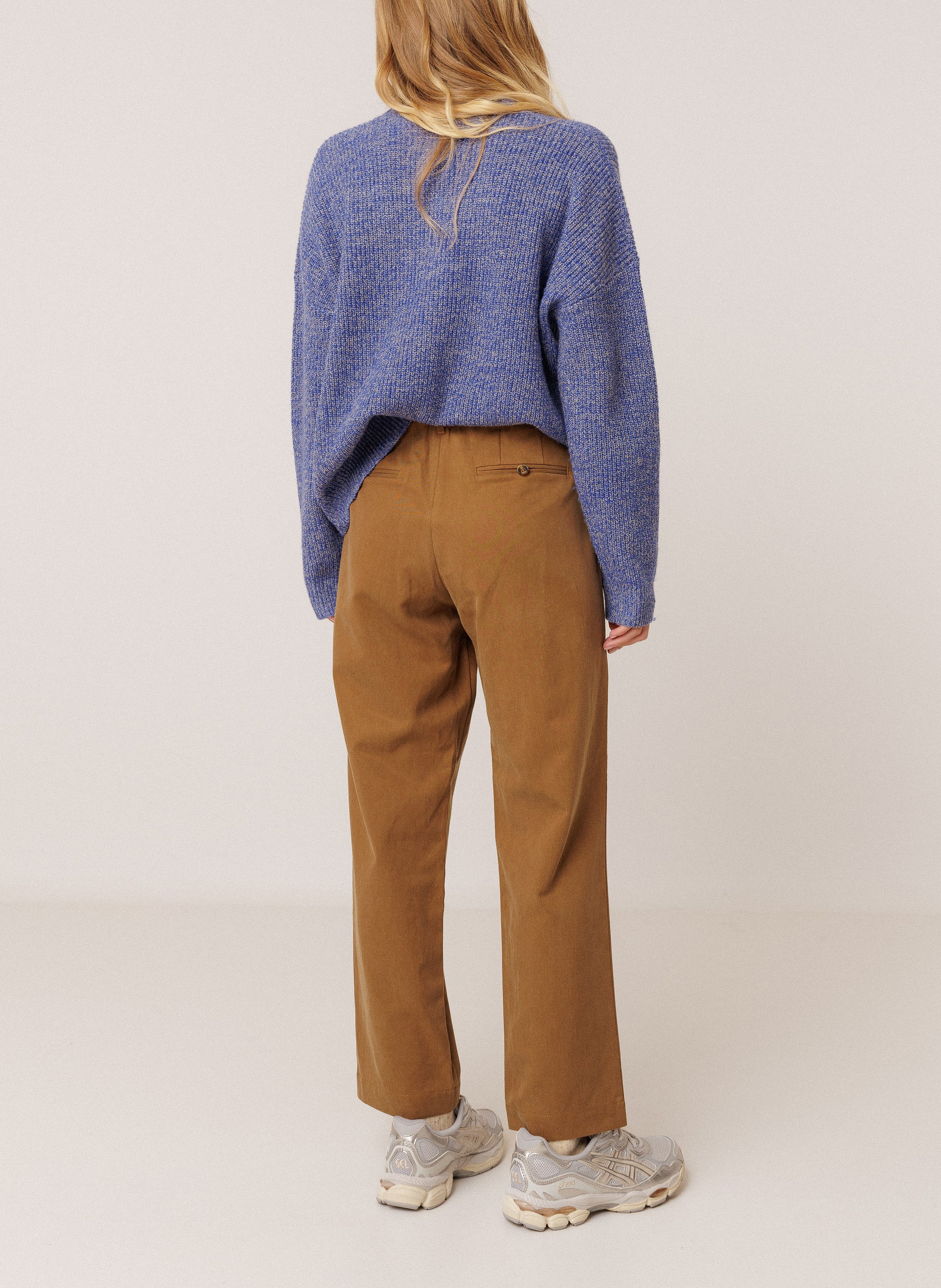 Straight-leg cotton pants INDI & COLD Brown