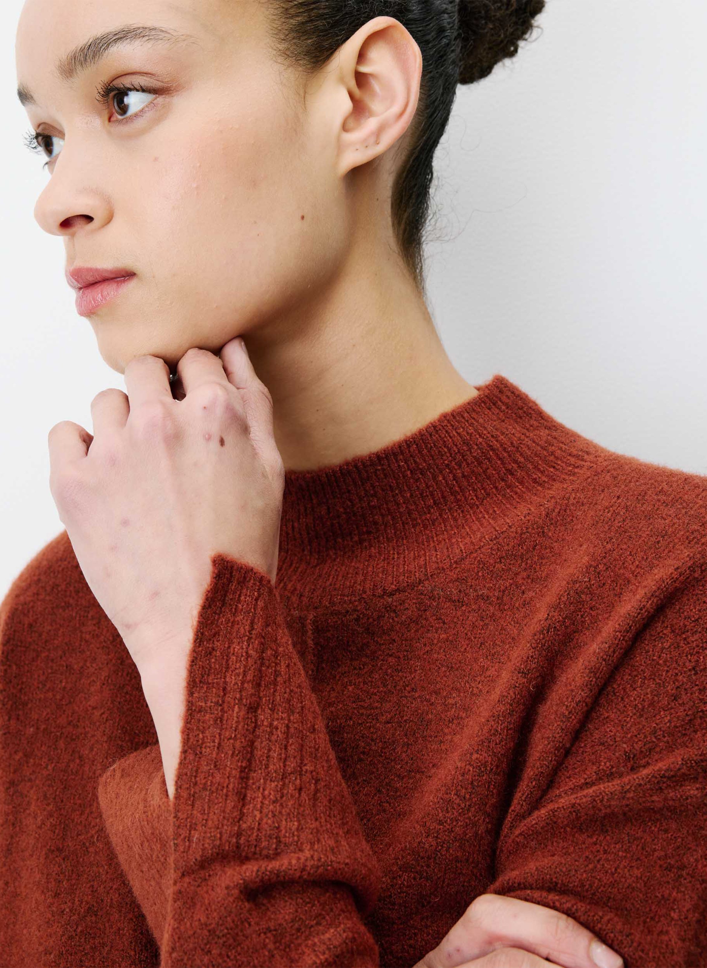 Pull col rond  GRACE ET MILA Orange