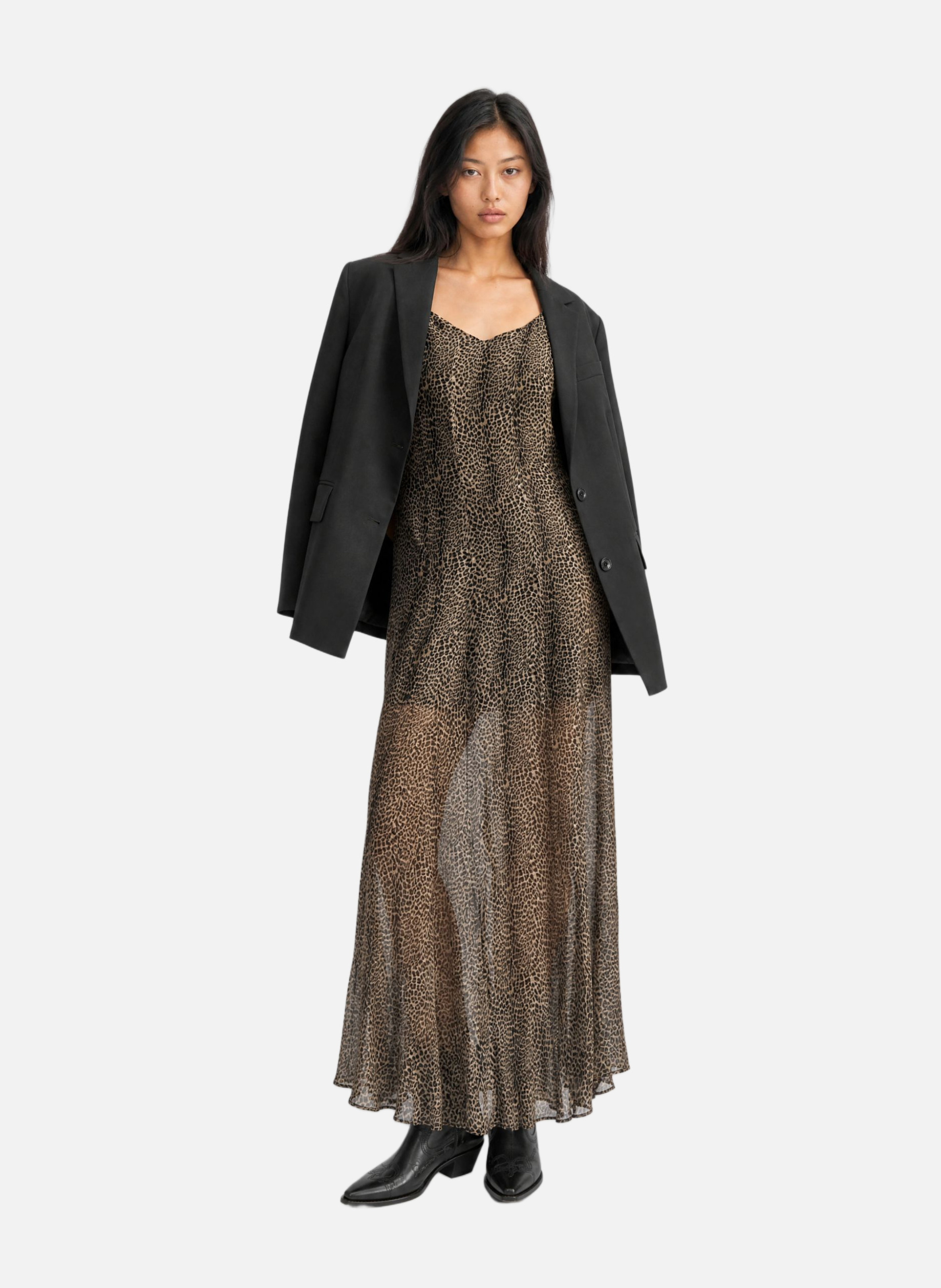 Long leopard-print dress THE KOOPLES Multicolored