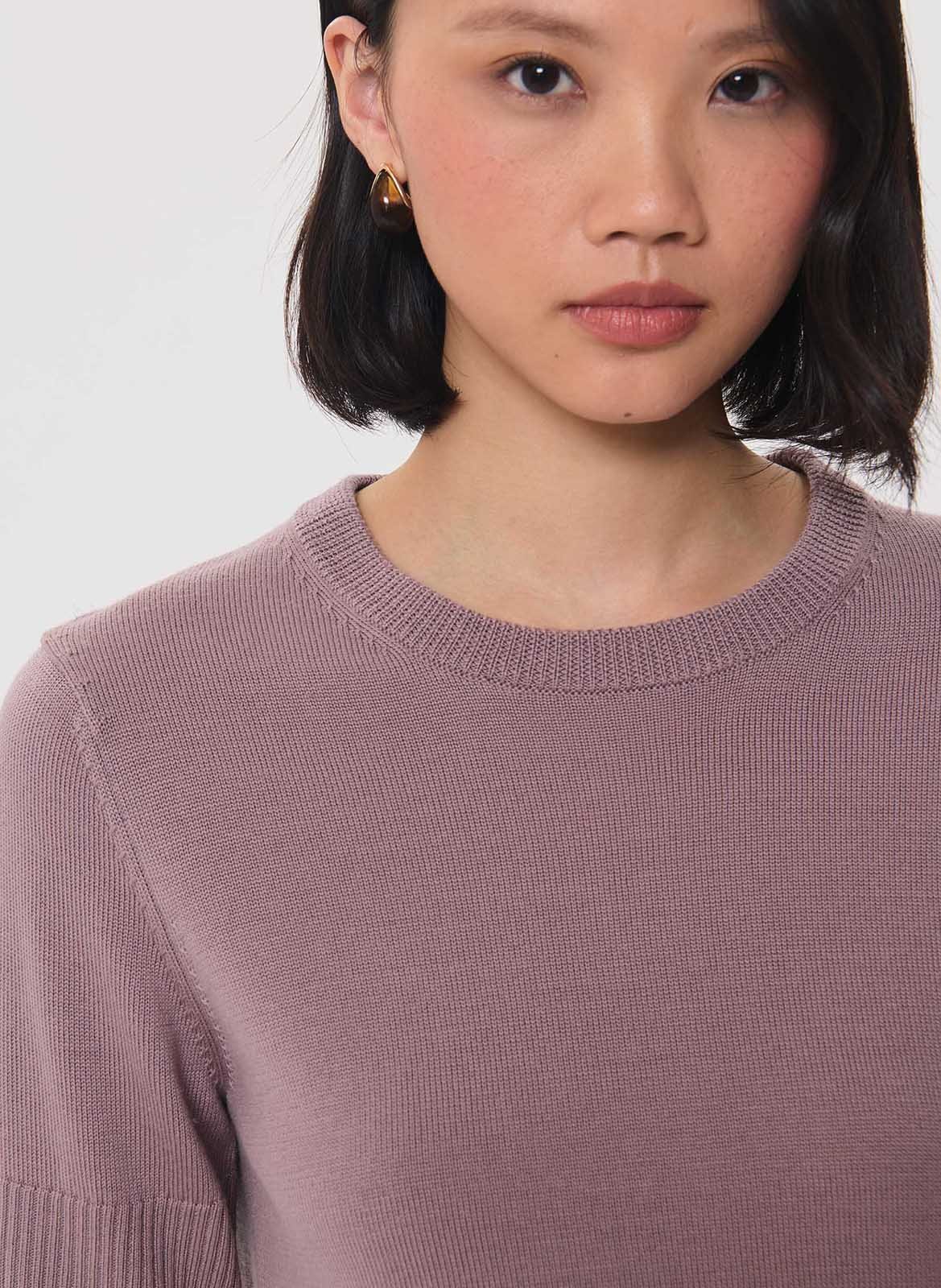 Pull droit col rond | Violet TARA JARMON Femme