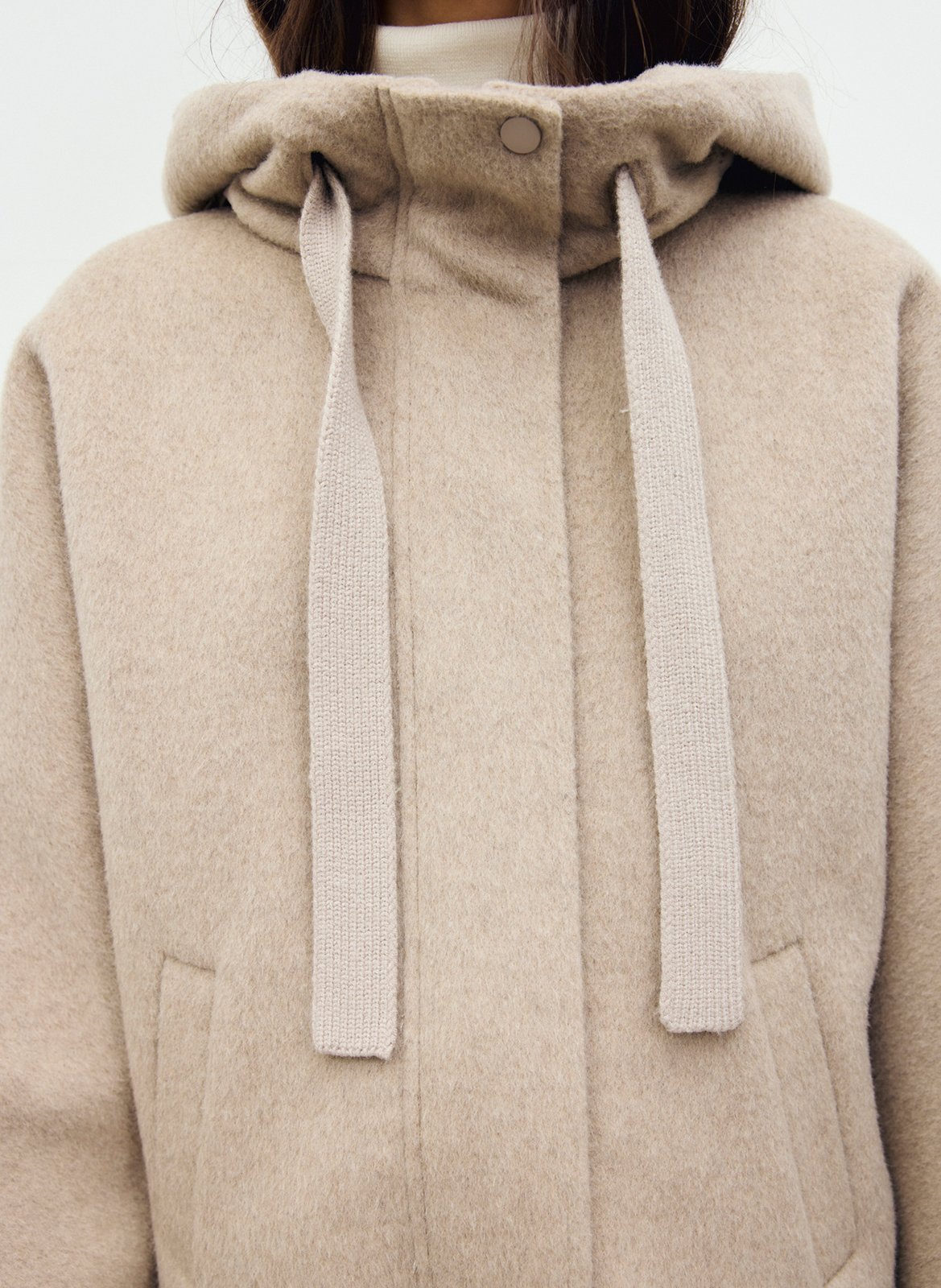 Veste droite en laine mélangée GERARD DAREL Beige