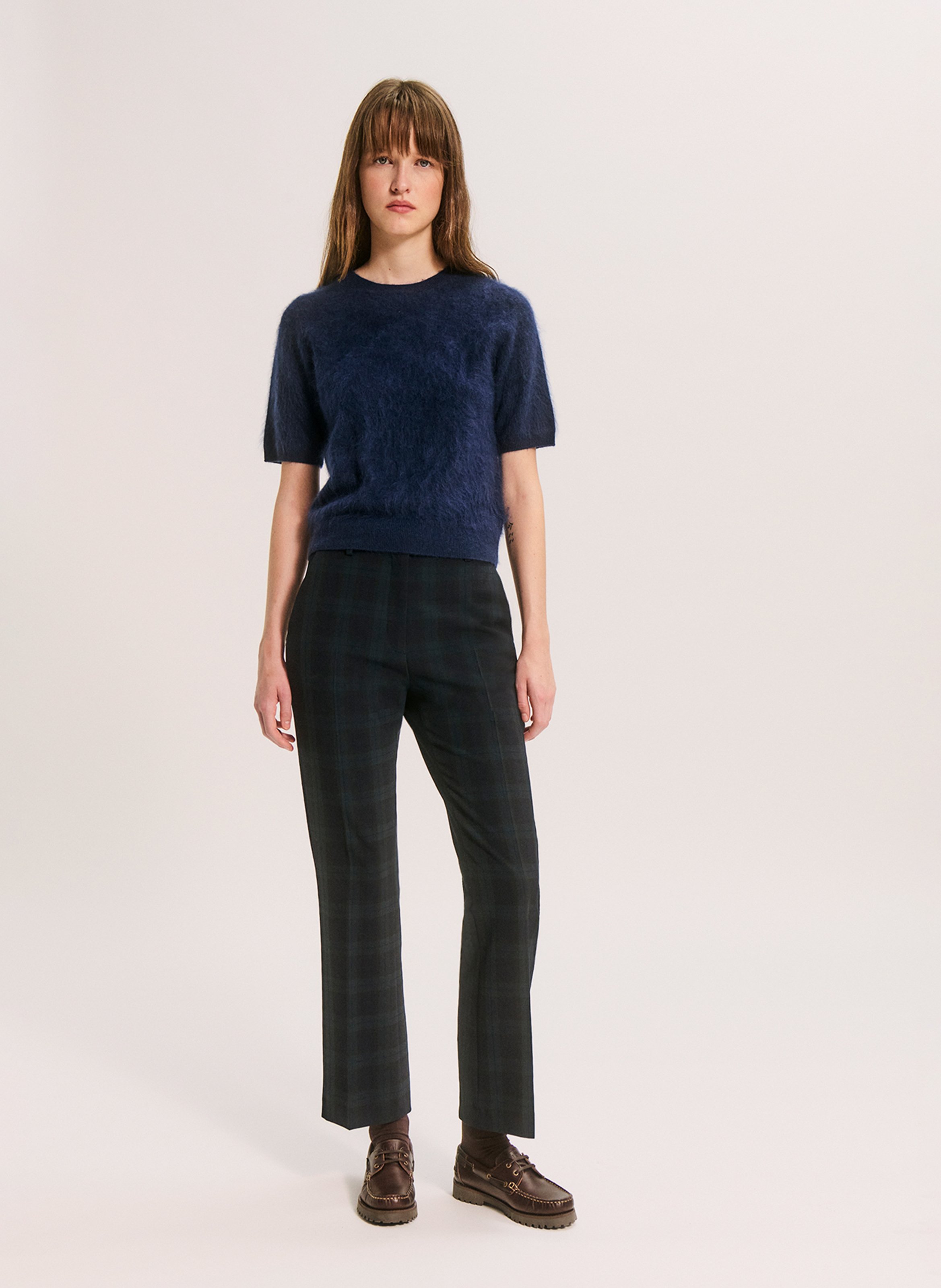Gerade geschnittener Wollpullover PABLO Blau