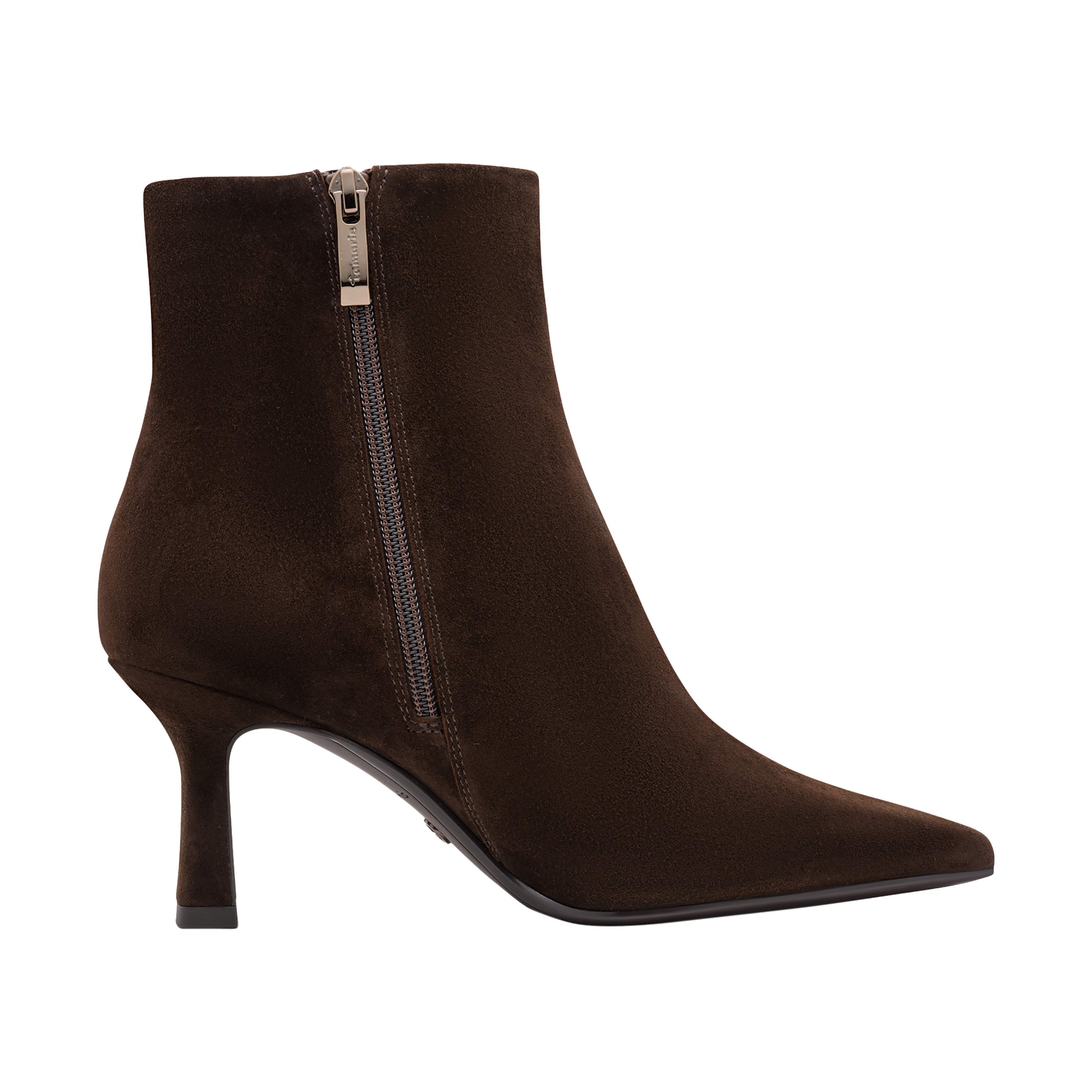 Leather heeled ankle boot TAMARIS Brown