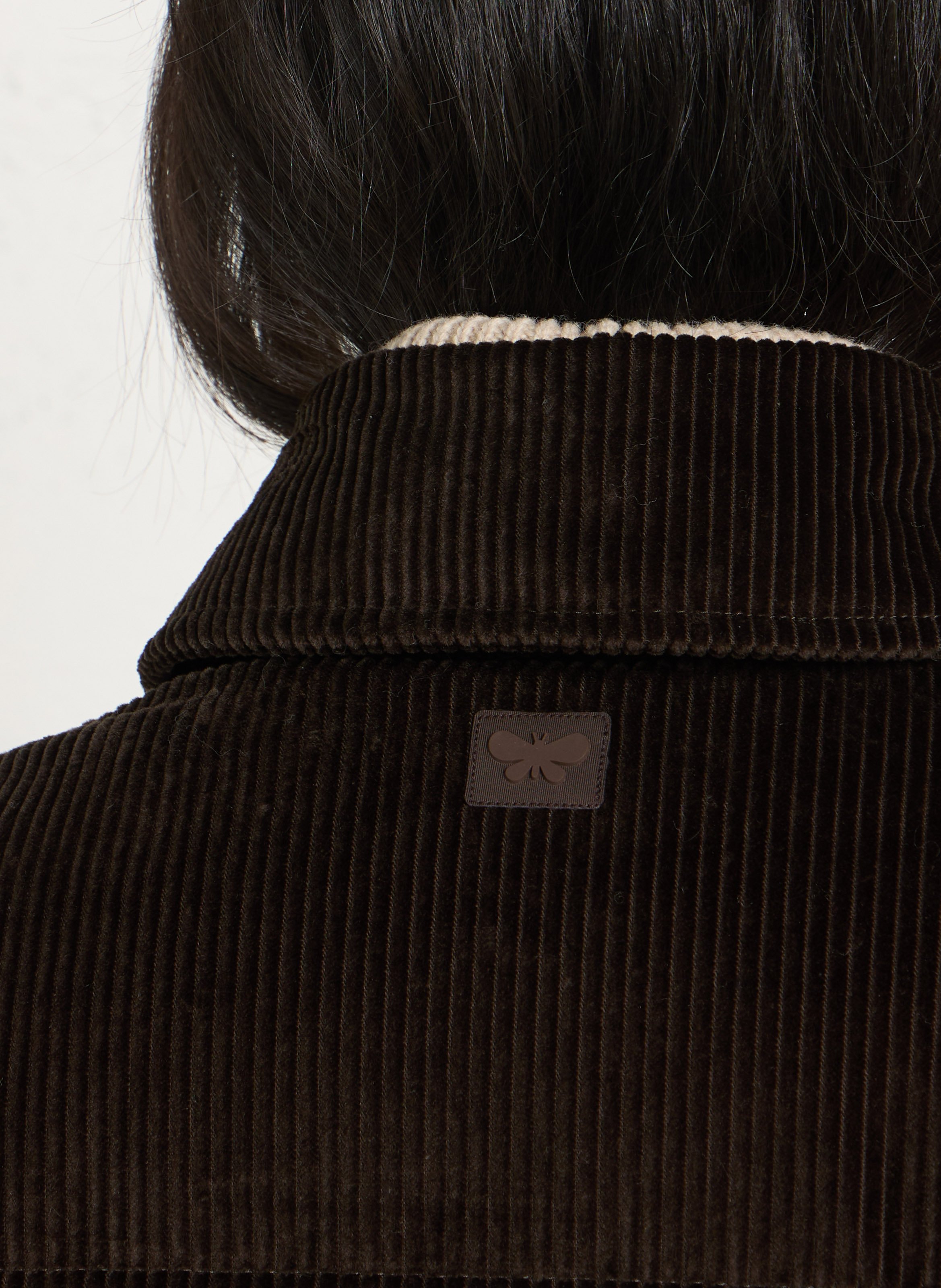 Weit geschnittene Daunenjacke aus Baumwollkord MAX MARA WEEK END Braun