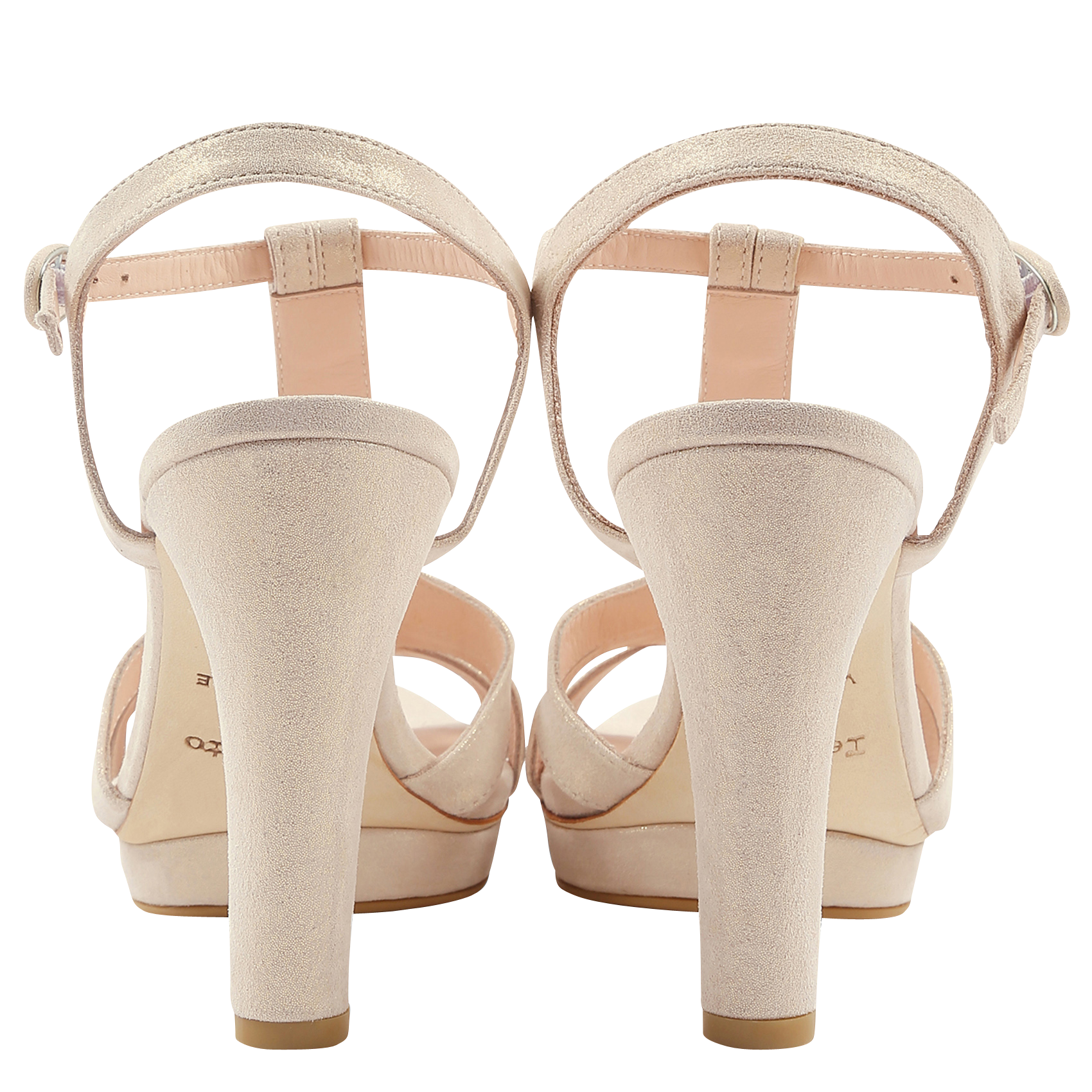 High-heeled leather sandals REPETTO Beige