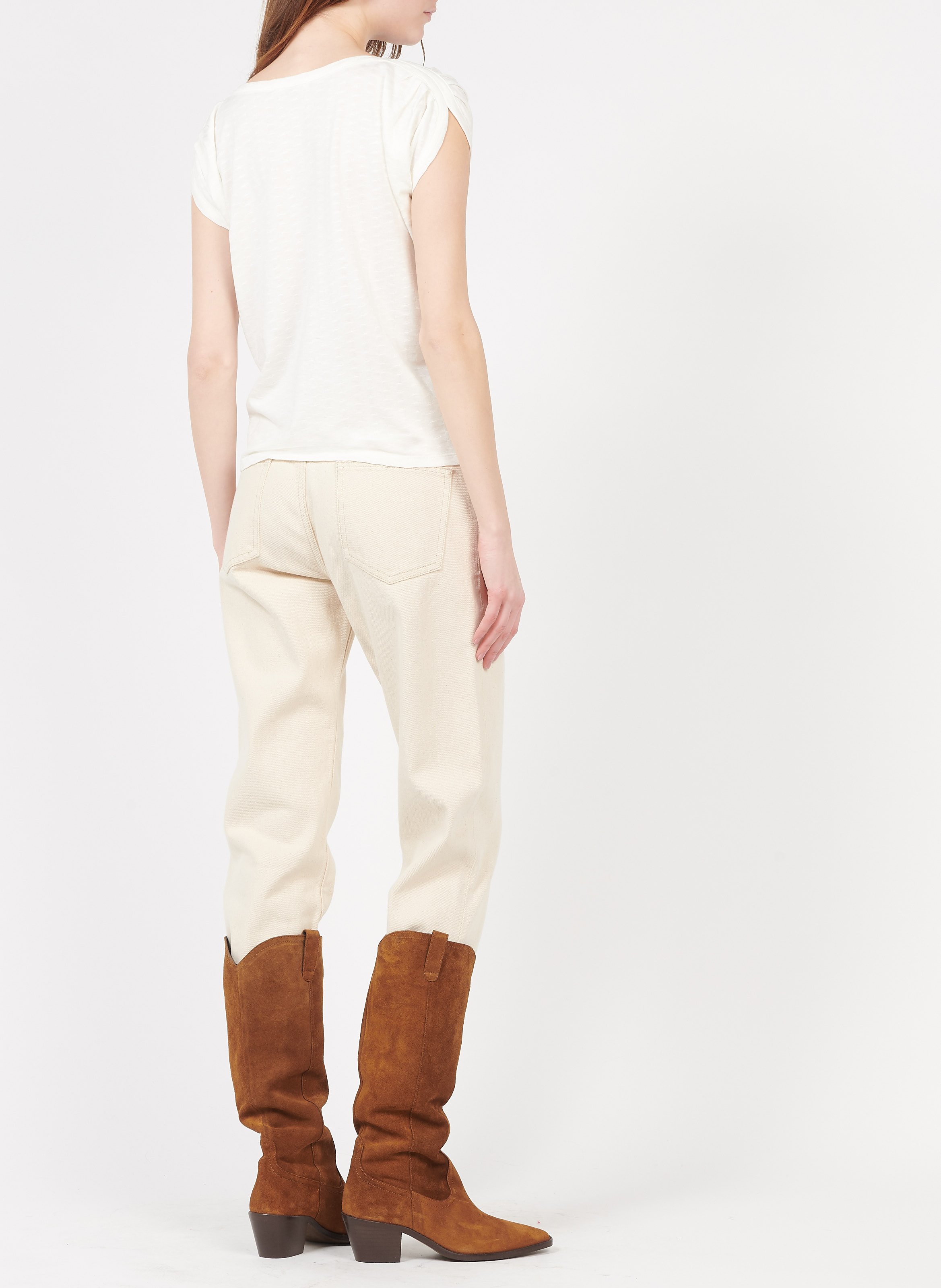 Top col bateau ample SESSUN Beige