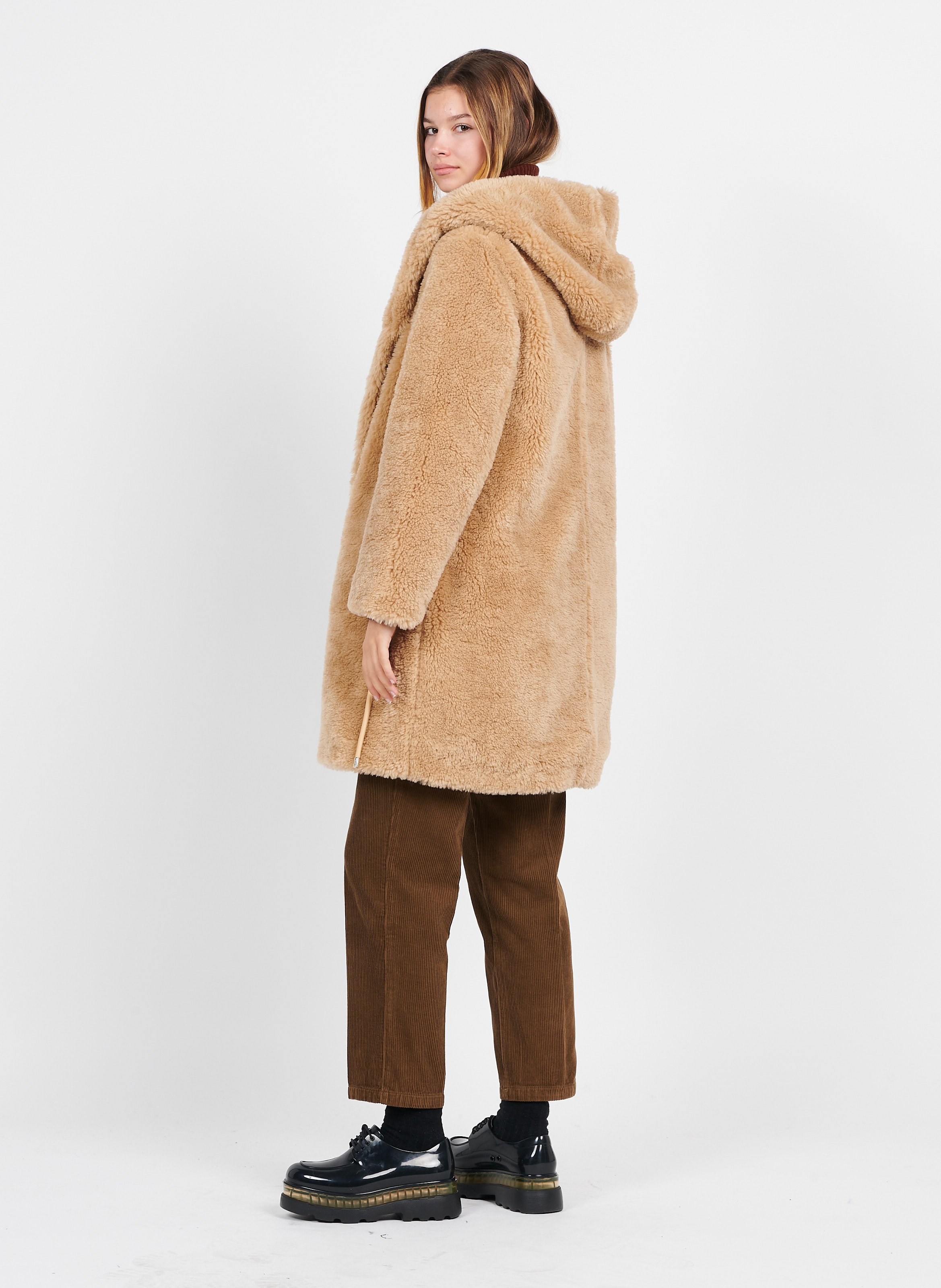 Faux Fur Coat With Hood Sahara Liu Jo 
