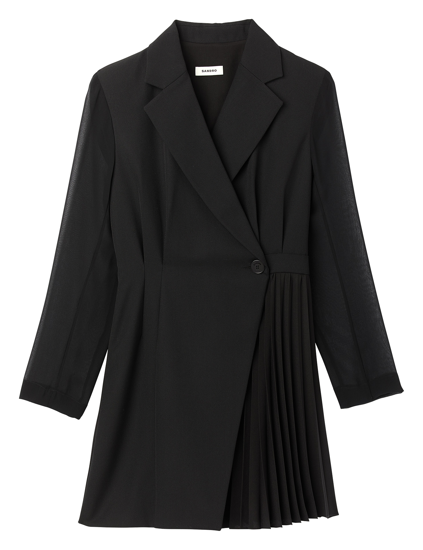 Robe courte col tailleur  SANDRO Noir