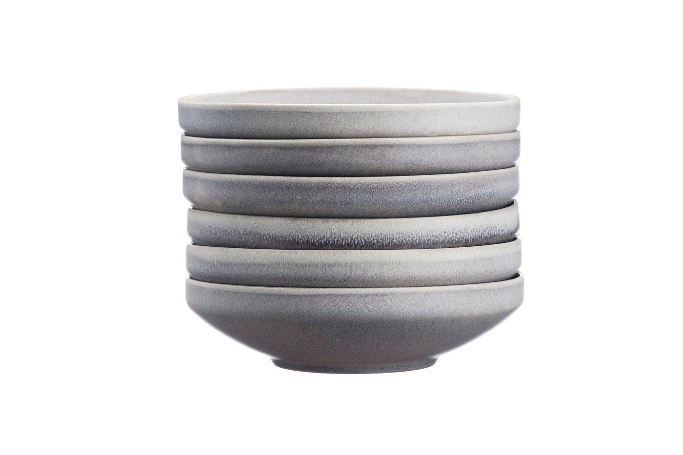 Moon gray ø20cm deep plate - 6 pieces Grey
