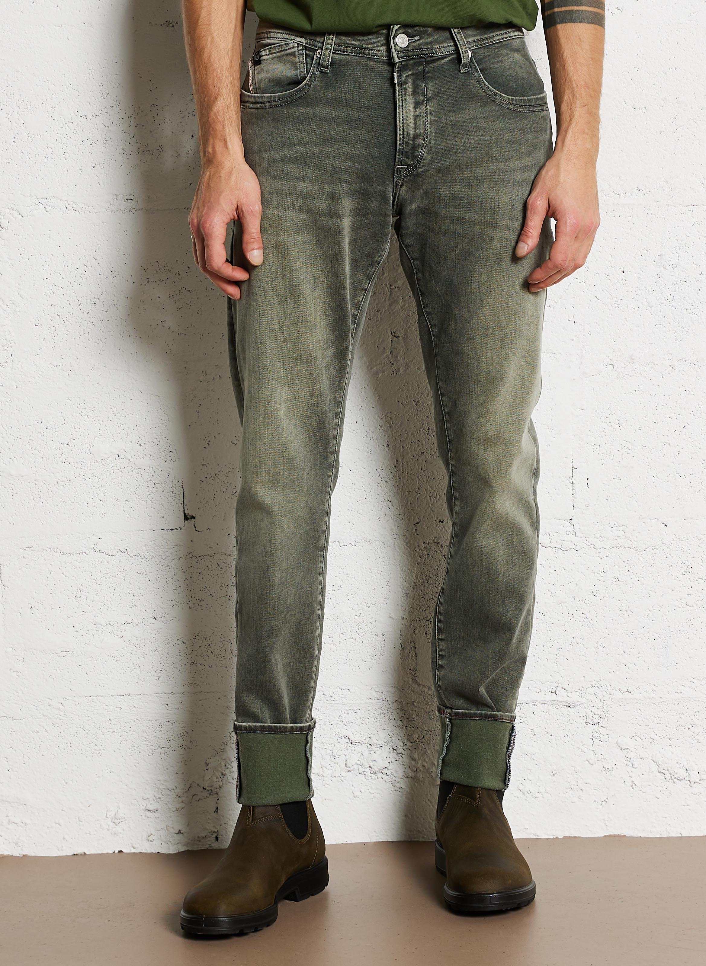 Eng anliegende Jeans aus Baumwollmischung LE TEMPS DES CERISES Grau