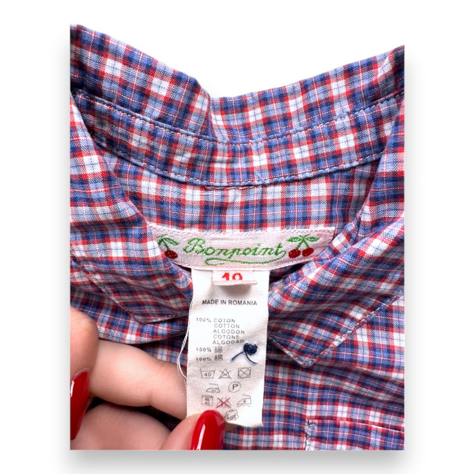 Red baby shirt - 12 months BONPOINT - Seconde Main Red