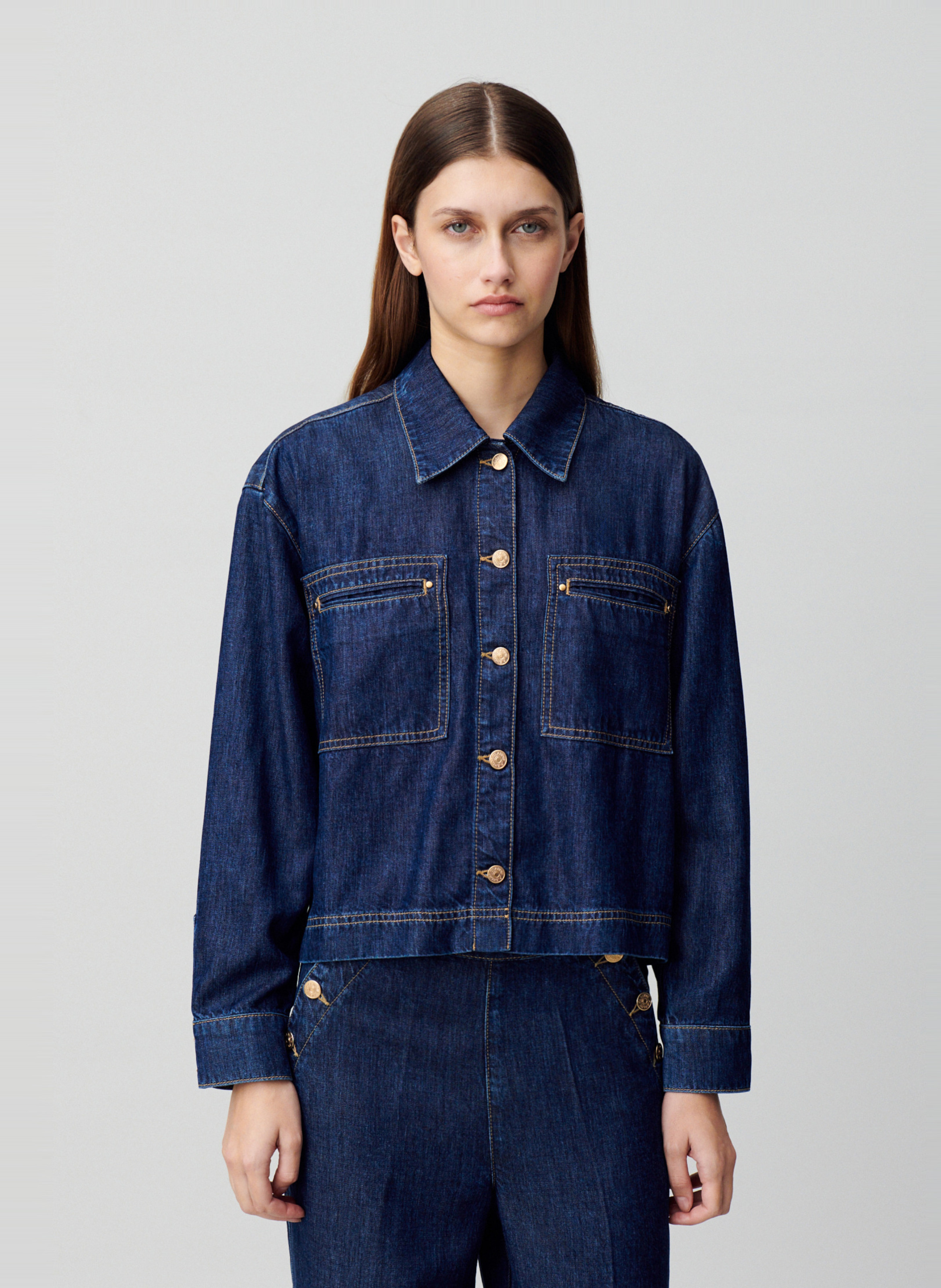Claudie Pierlot Robe Triacétate Bleu Marine ref.861924 - Joli Closet