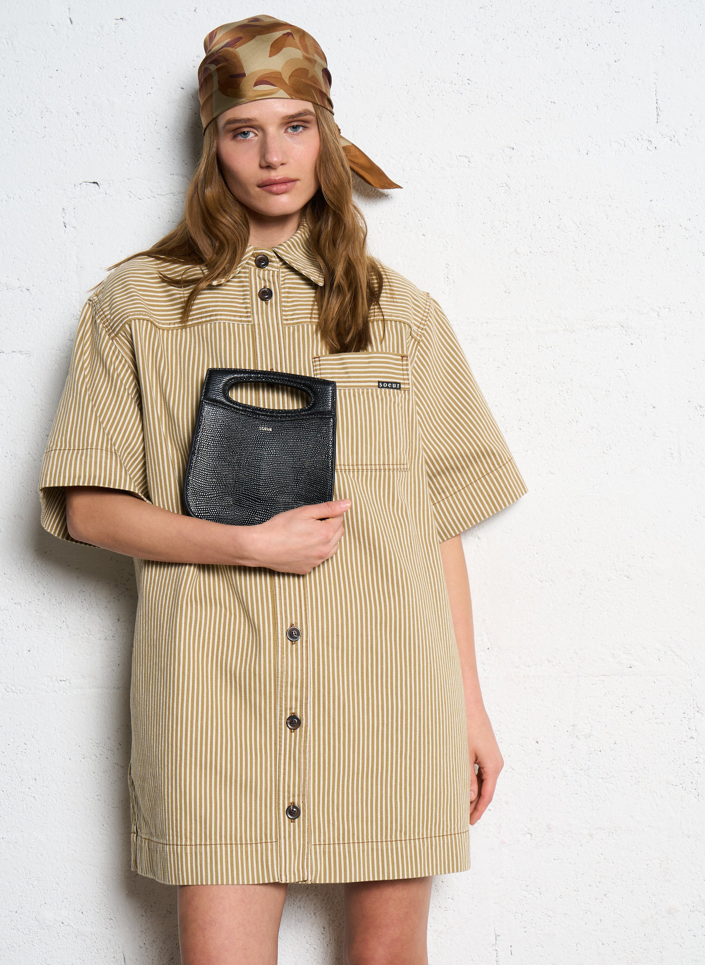 Leather shoulder bag SOEUR Black