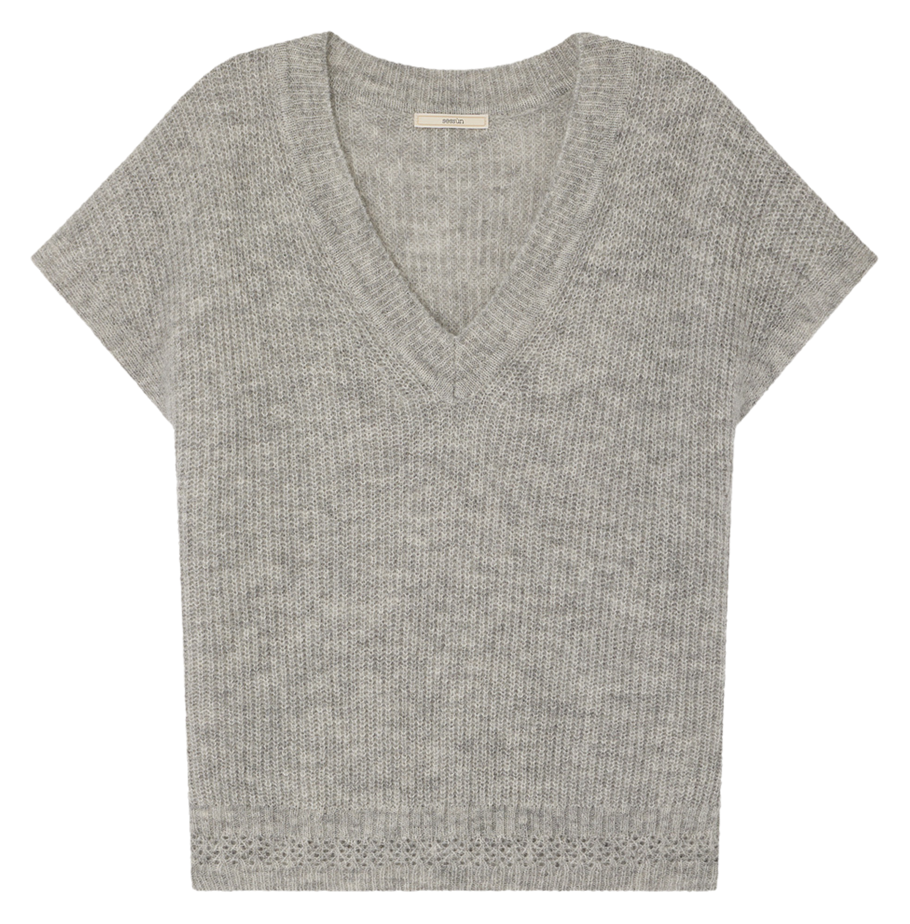 Pull oversize en alpaga mélangé SESSUN Gris