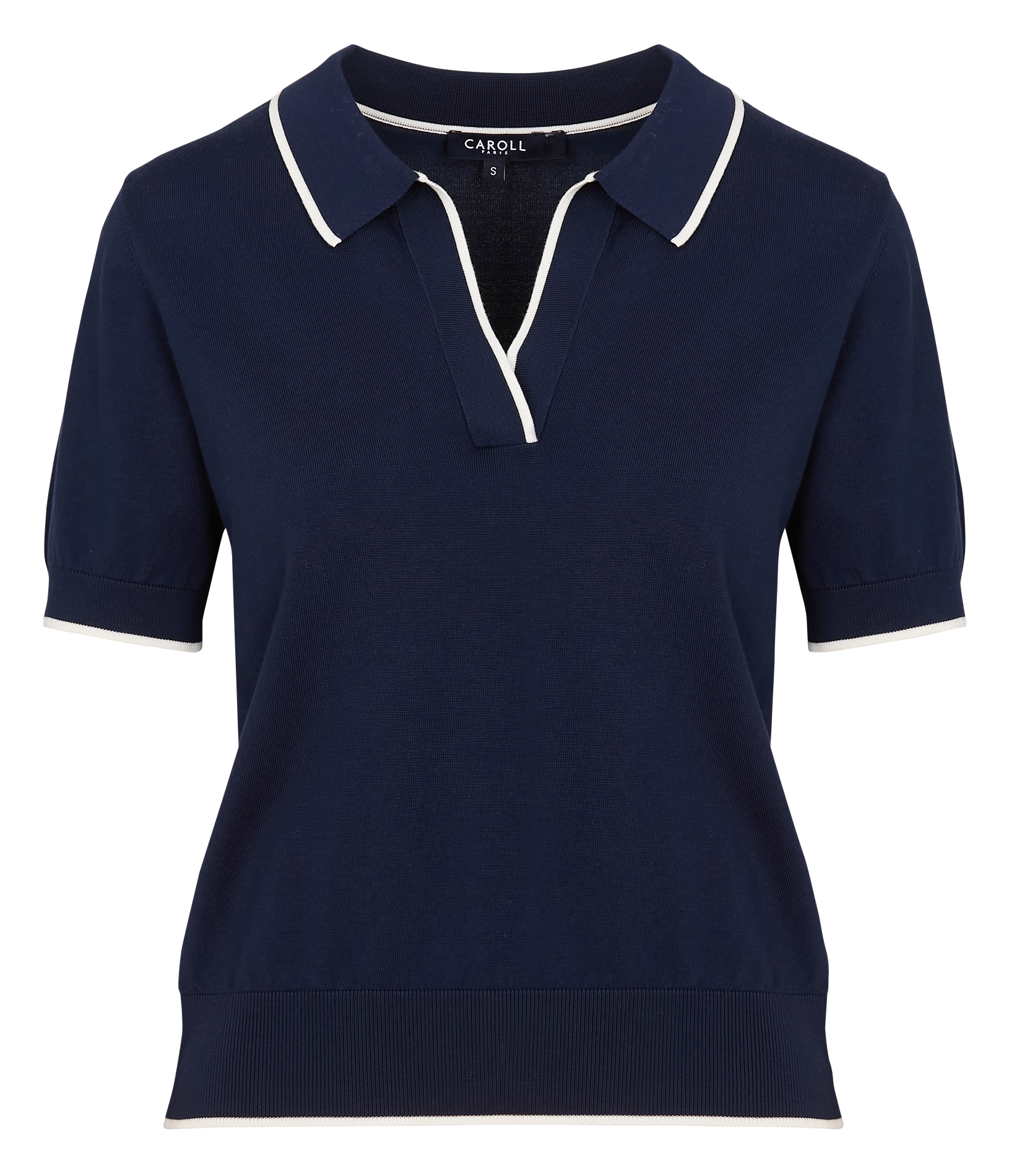 Pull droit col classique CAROLL Bleu