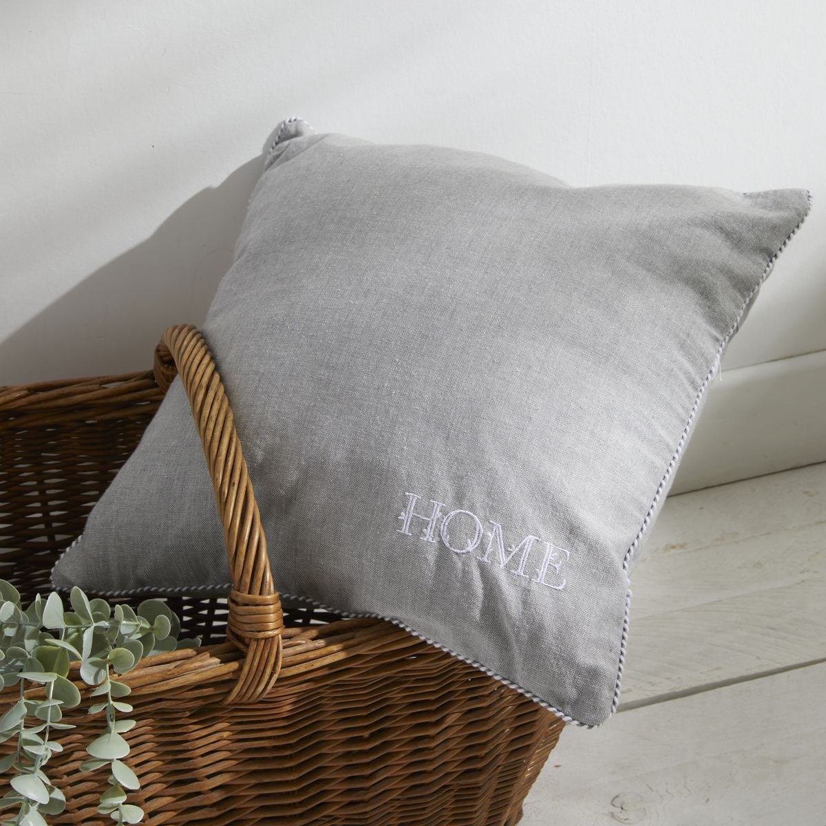 Removable cotton cushion TODAY LINGE DE MAISON Grey
