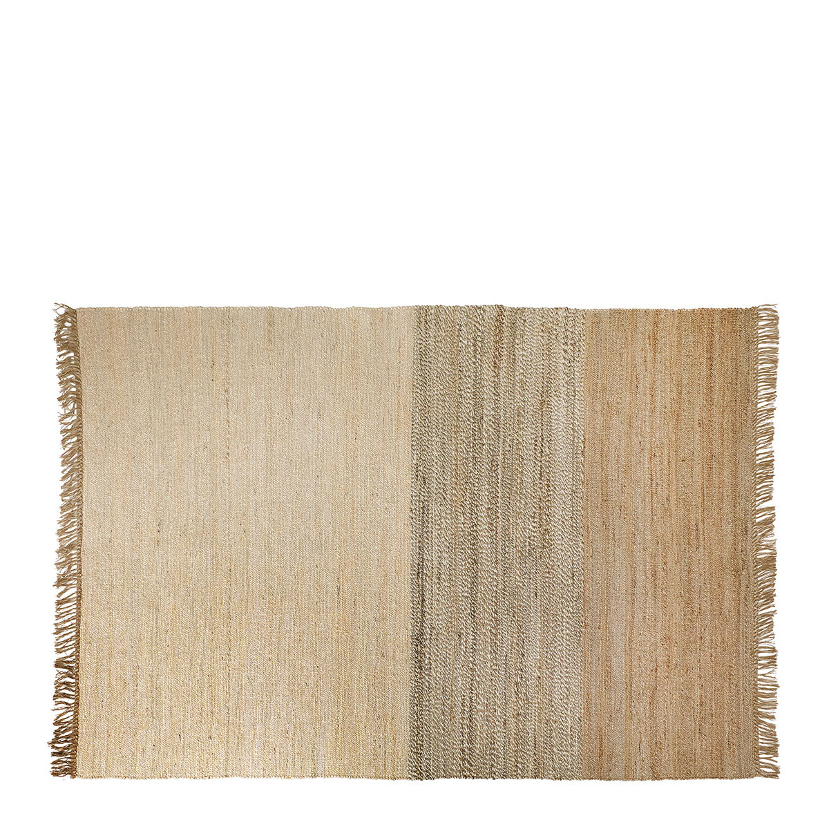 Jute and cotton rug BLANC D'IVOIRE Multicolored