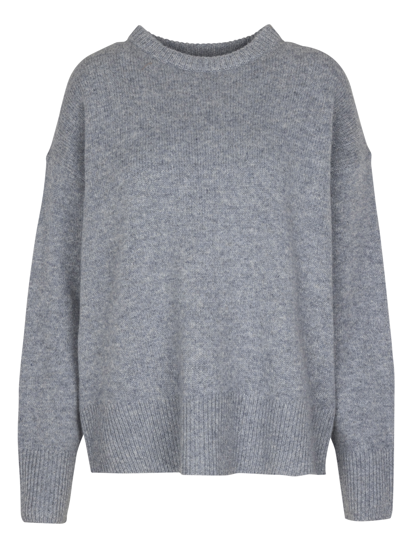 Pull droit col rond en laine SUNCOO Gris