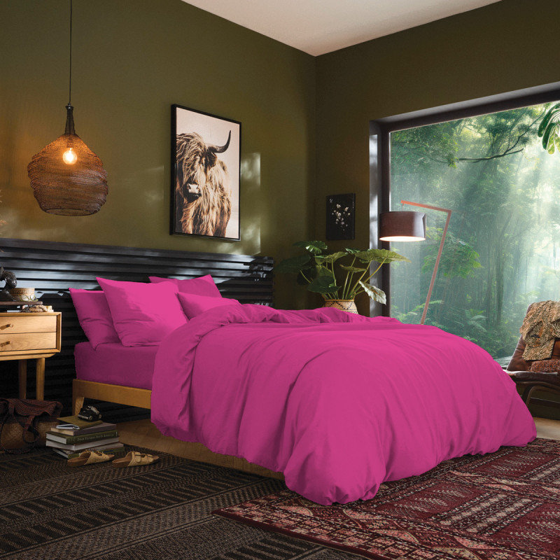 Duvet cover 240 x 220 cm "premium" for a double bed COTON PUR Pink