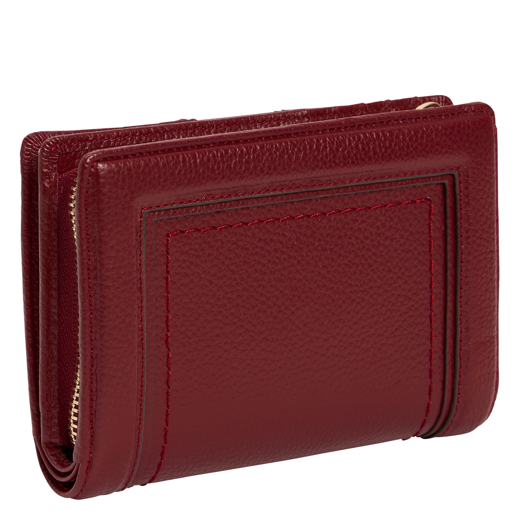 Portefeuille compact en cuir  LE TANNEUR Rouge