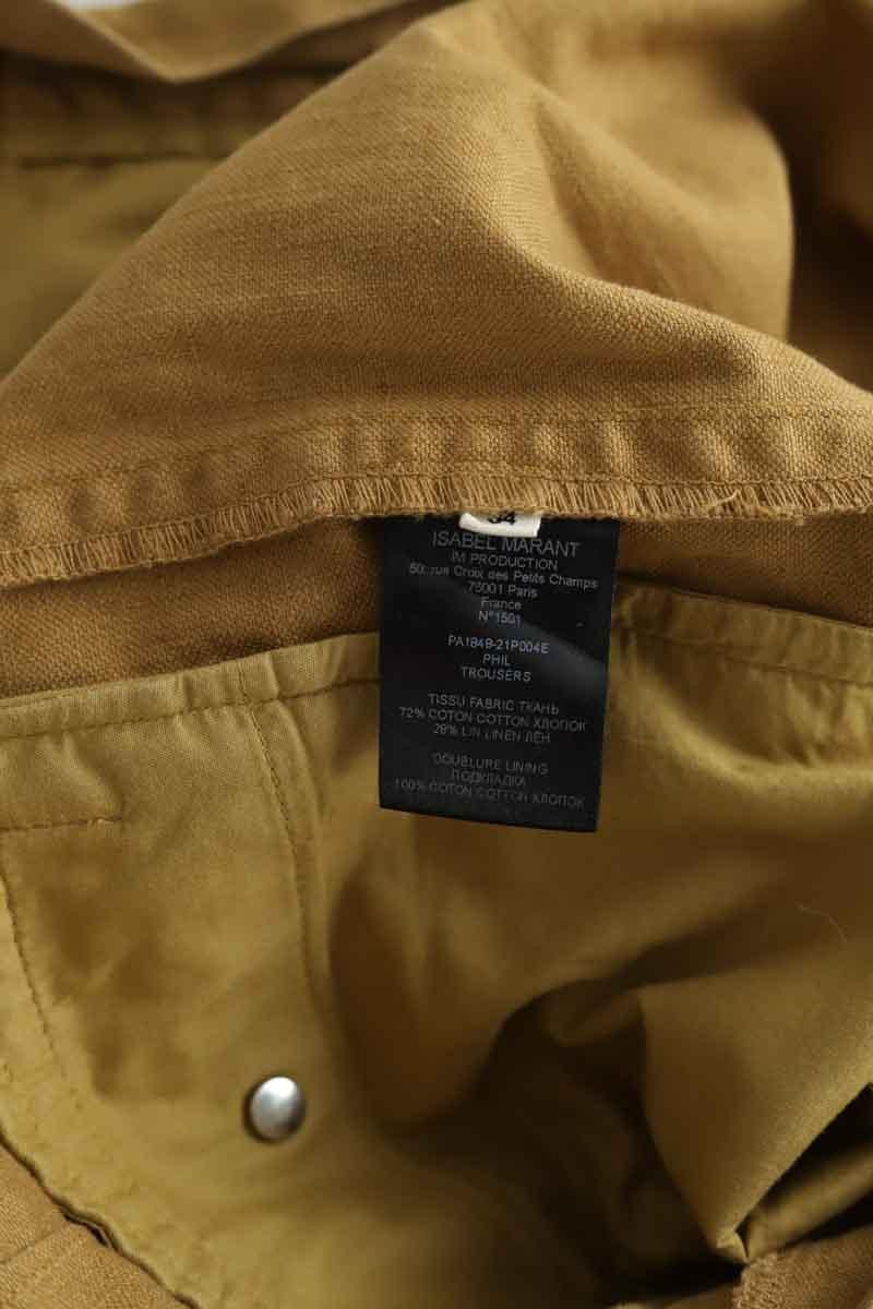 Slim-fit cotton cargo pants ISABEL MARANT ÉTOILE - SECONDE MAIN Brown
