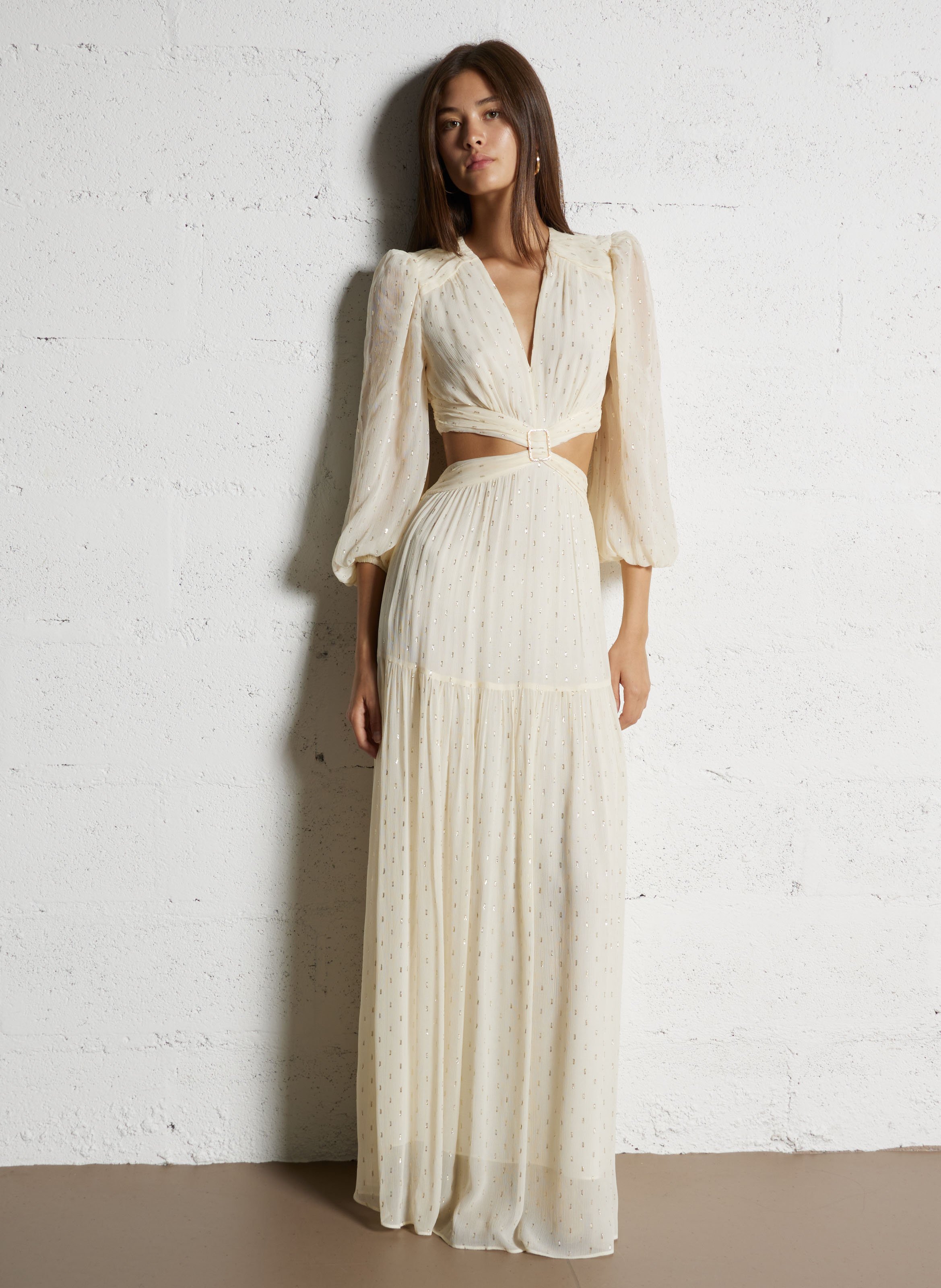 Robe longue fluide avec ouvertures côtés BA&SH