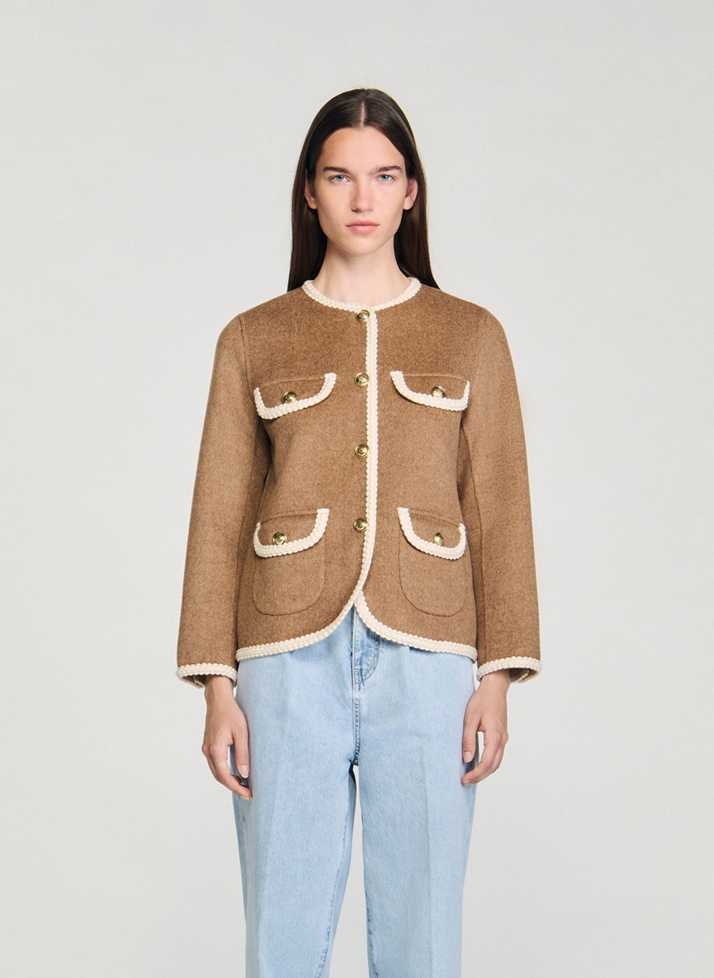 Jas van alpacawol SANDRO