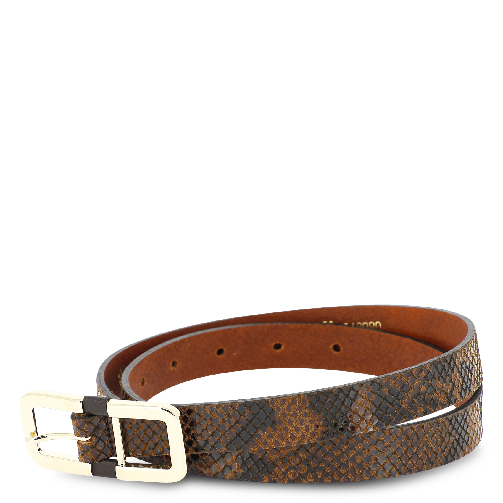 Ceinture en cuir  HERBERT FRERE SOEUR Marron
