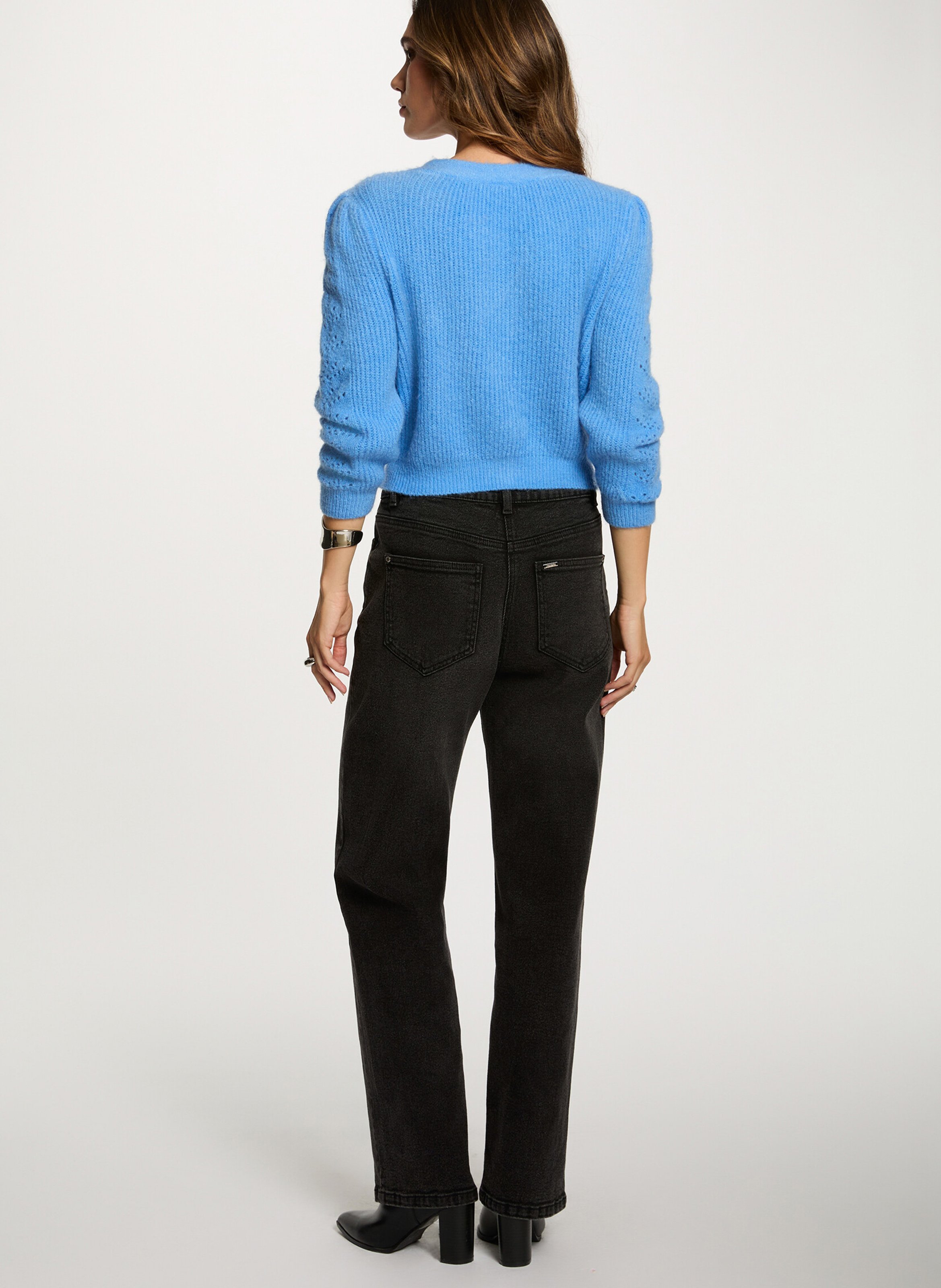 Strickjacke - Schalkragen MORGAN Blau